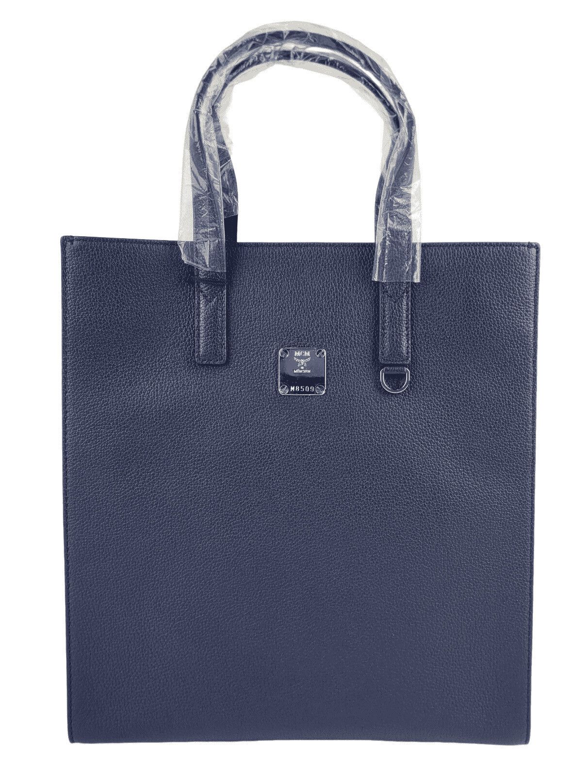 MCM Navy Leather Messenger Tote Bag with Camo Print Size ONE SIZE - 1 Thumbnail