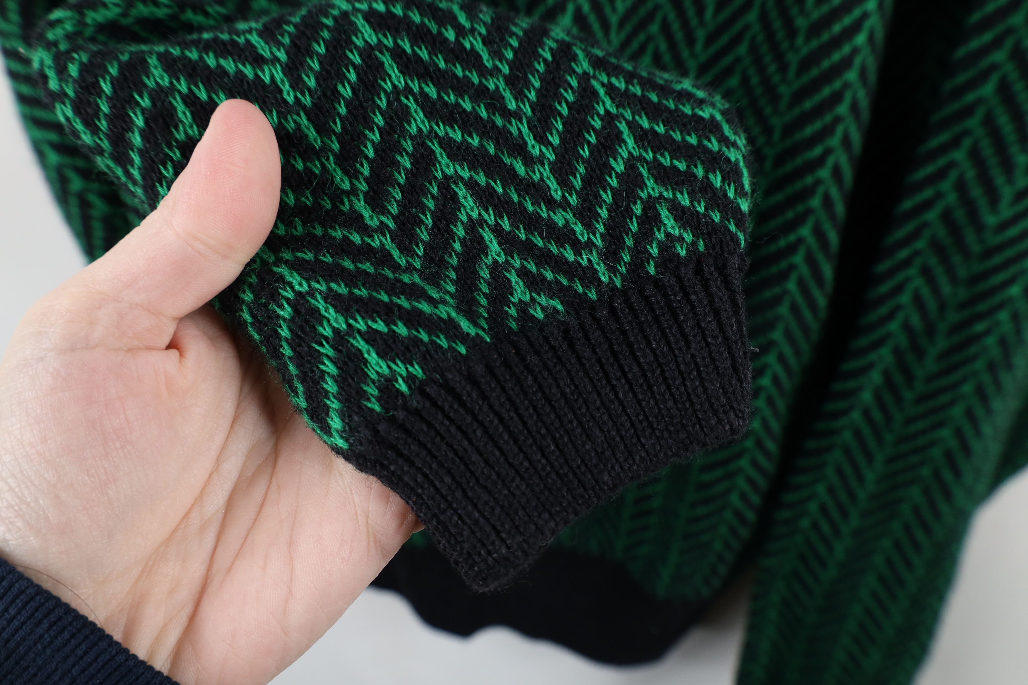 Vintage Deadstock Vintage 90s Streetwear Herringbone Knit Sweater Size US M / EU 48-50 / 2 - 8 Thumbnail