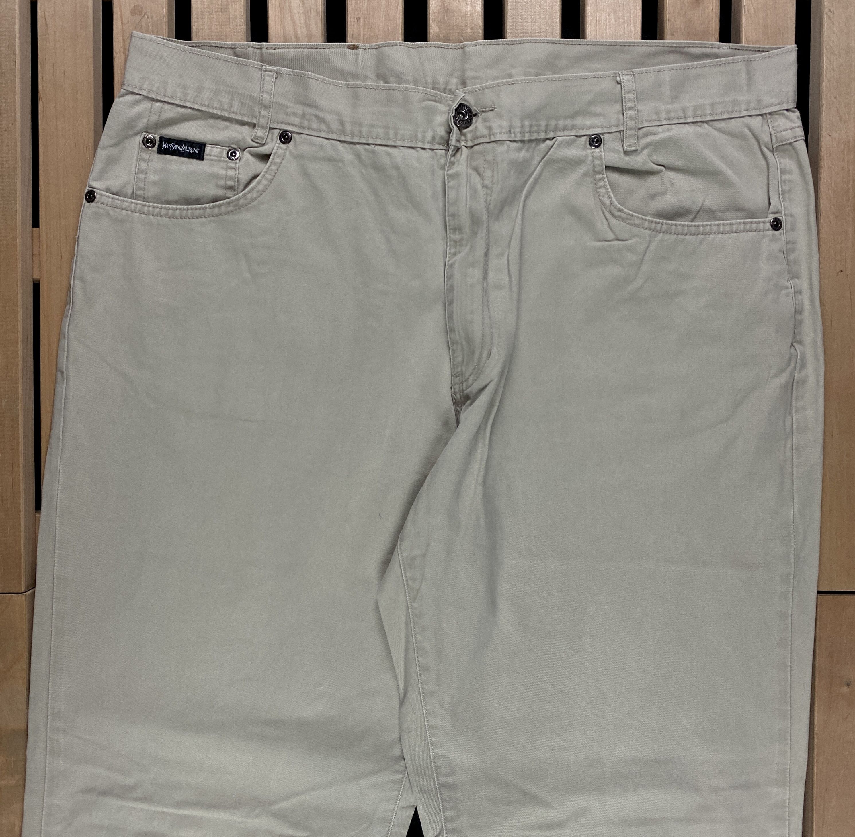 Yves Saint Laurent Mens Vintage Chino Pants Yves Saint Laurent Size 38 Size US 38 / EU 54 - 2 Thumbnail