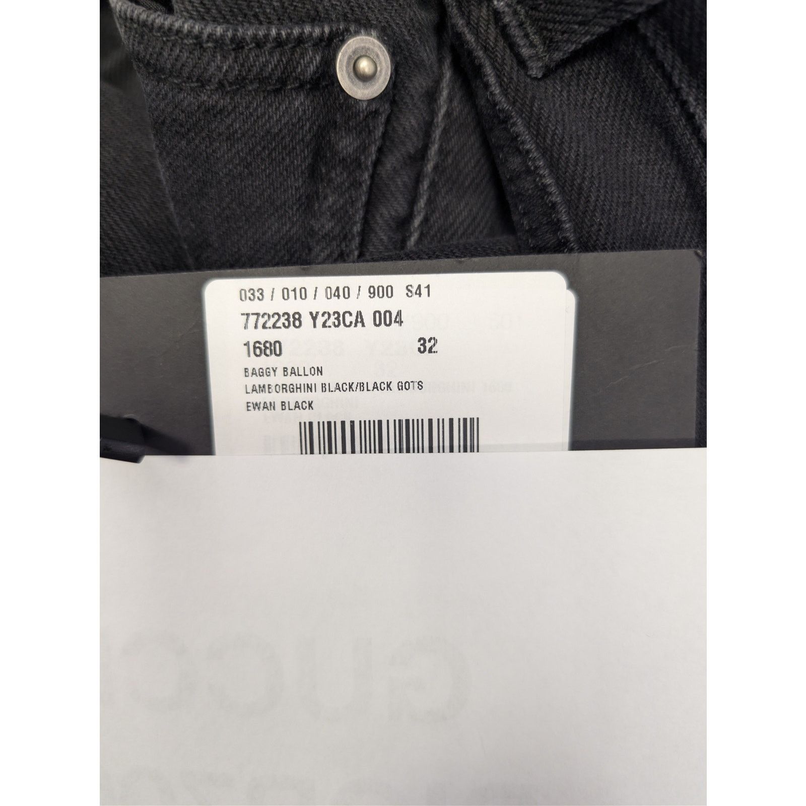 Saint Laurent Paris o1rshd1 Lame Orghini Baggy Ballon Denim Pants in Ewan Black Size US 32 / EU 48 - 23 Thumbnail
