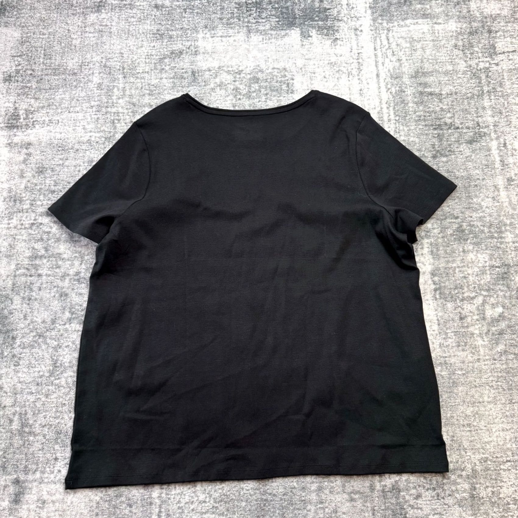Talbots Talbots Tee Shirt Womens 3X Plus Black Short Sleeve Pima Cotton T-Shirt Minimal Size XXL / US 16-18 / IT 52-54 - 5 Thumbnail