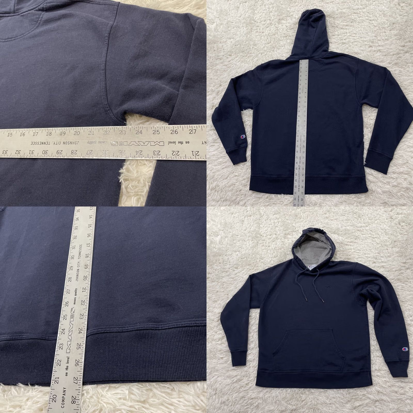 Champion CHAMPION Athletic Wear Sweatshirt Men L Blue Hoodie Pullover Drawstring Pockets Logo Navy Capable All Seasons Sports casual Athletic Size US L / EU 52-54 / 3 - 8 Thumbnail