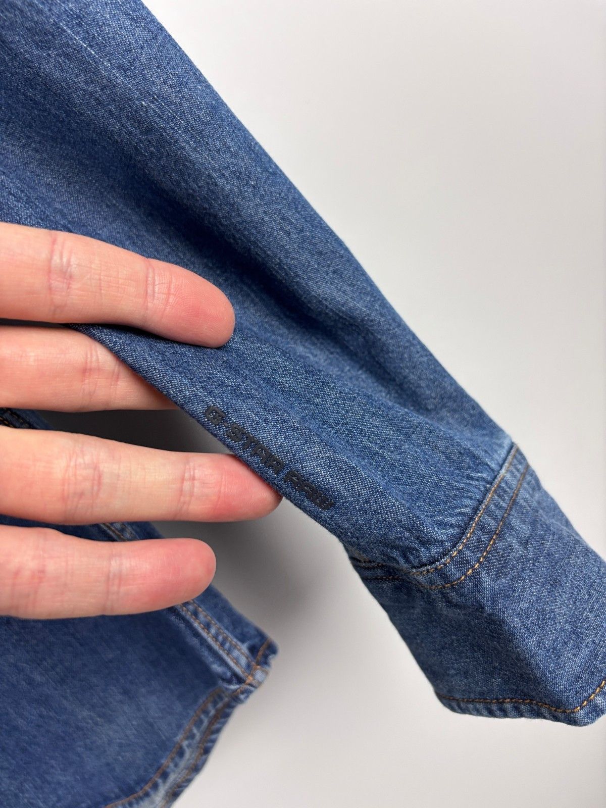 G-Star G-Star Raw Landoh Slim Denim Shirt Pearl Snap Blue Size M Size US M / EU 48-50 / 2 - 4 Thumbnail