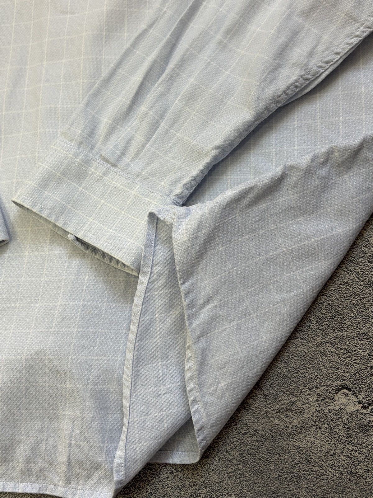 Christian Dior Monsieur Vintage Christian Dior Check Cotton Shirt Blue White XL Size US XL / EU 56 / 4 - 12 Thumbnail
