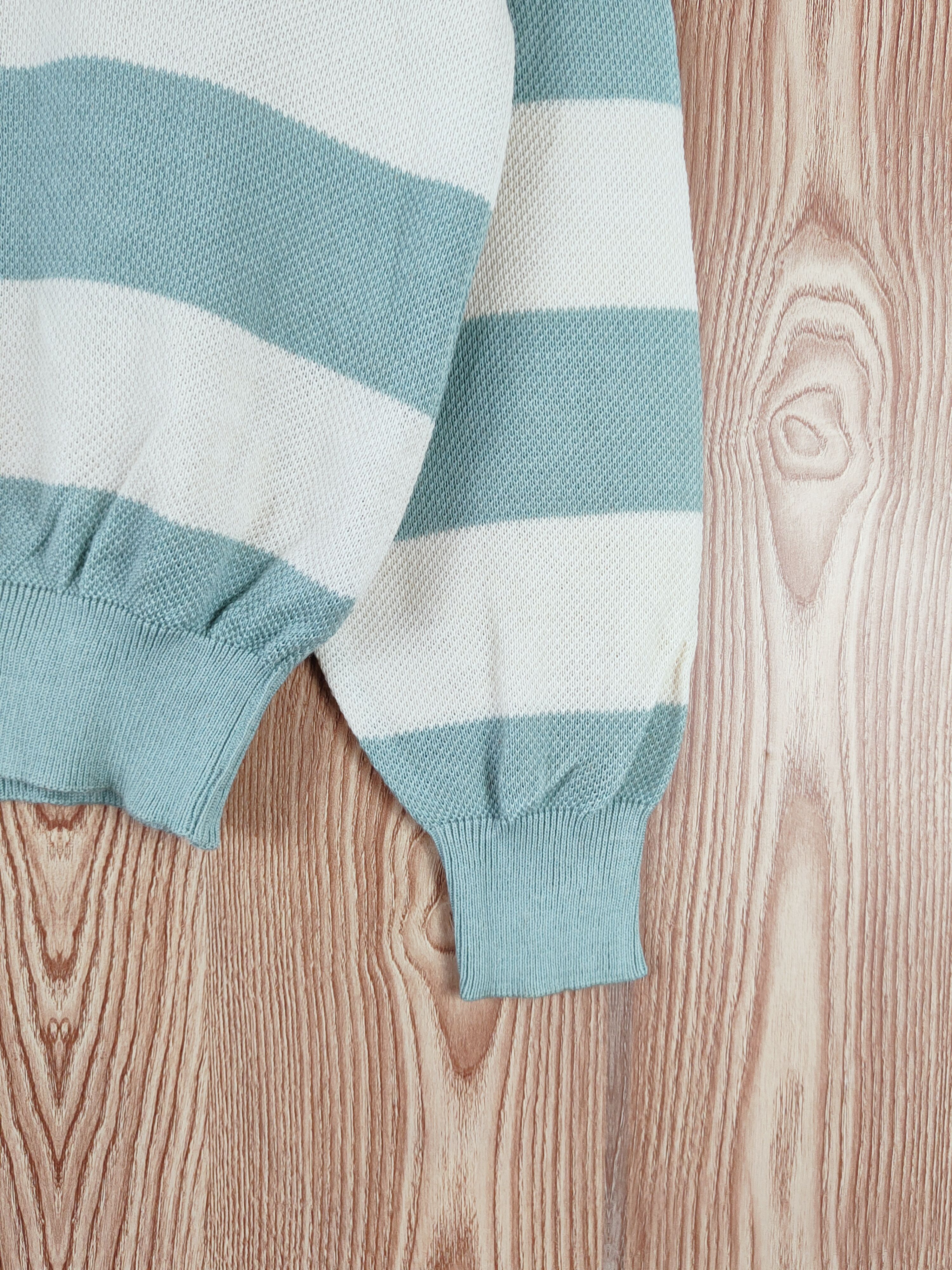 Japanese Brand Arnold Palmer Green Cream Stripe Knitwear Sweatshirts #W127 Size US M / EU 48-50 / 2 - 7 Thumbnail