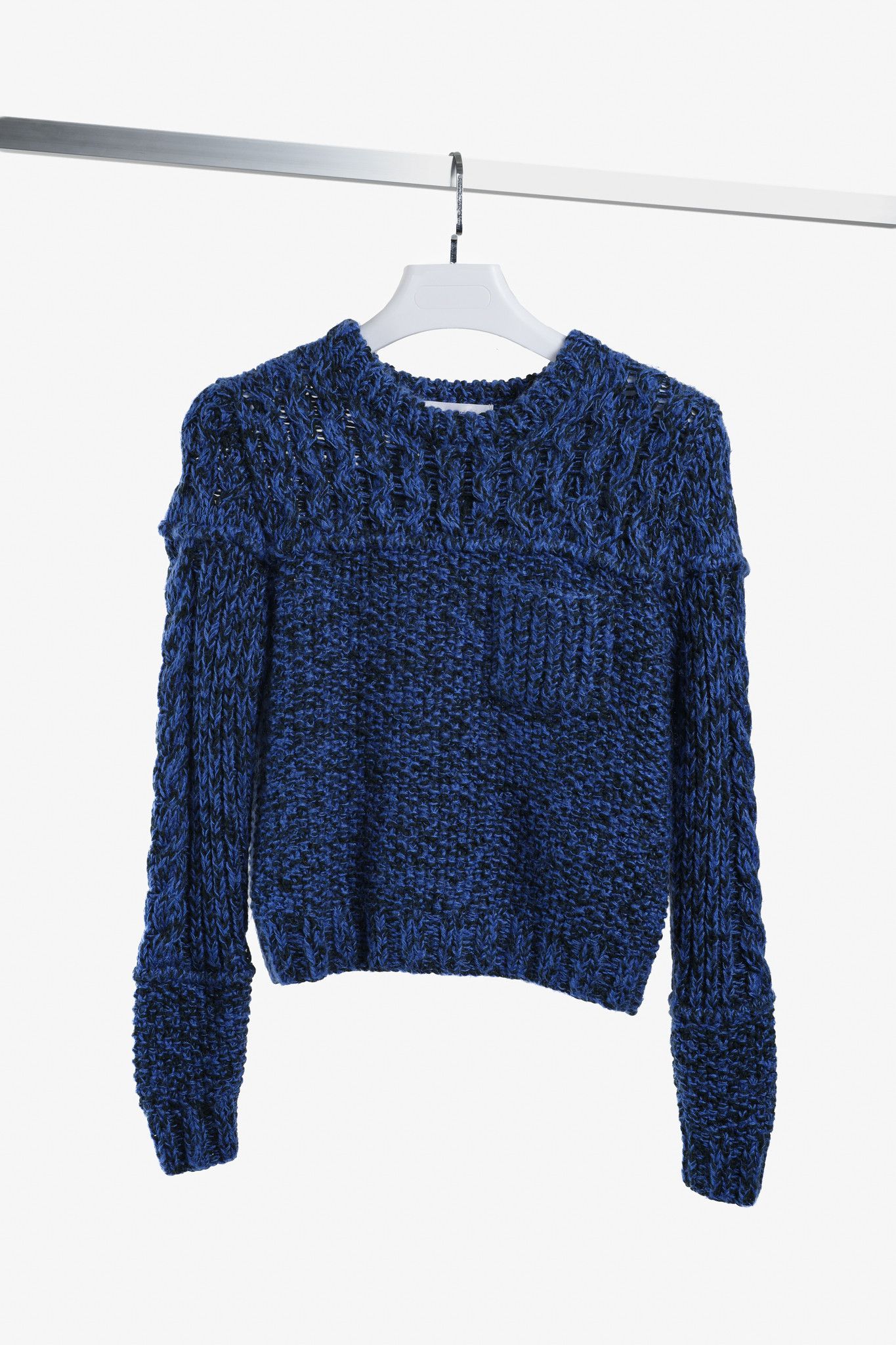 Carven Carven Chunky Cable Knit Black Blue Sweater Size S / US 4 / IT 40 - 1 Thumbnail