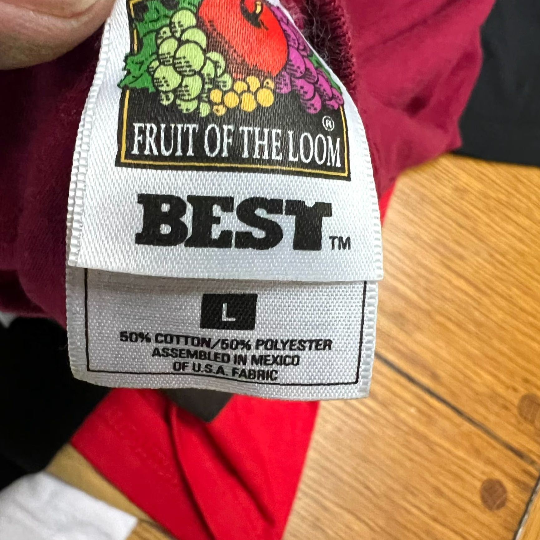 Fruit Of The Loom VINTAGE Fruit of the Loom New Hampshire Dairy Cow Embroidered T Shirt Mens L Red Short Sleeve Tee Size US L / EU 52-54 / 3 - 5 Thumbnail