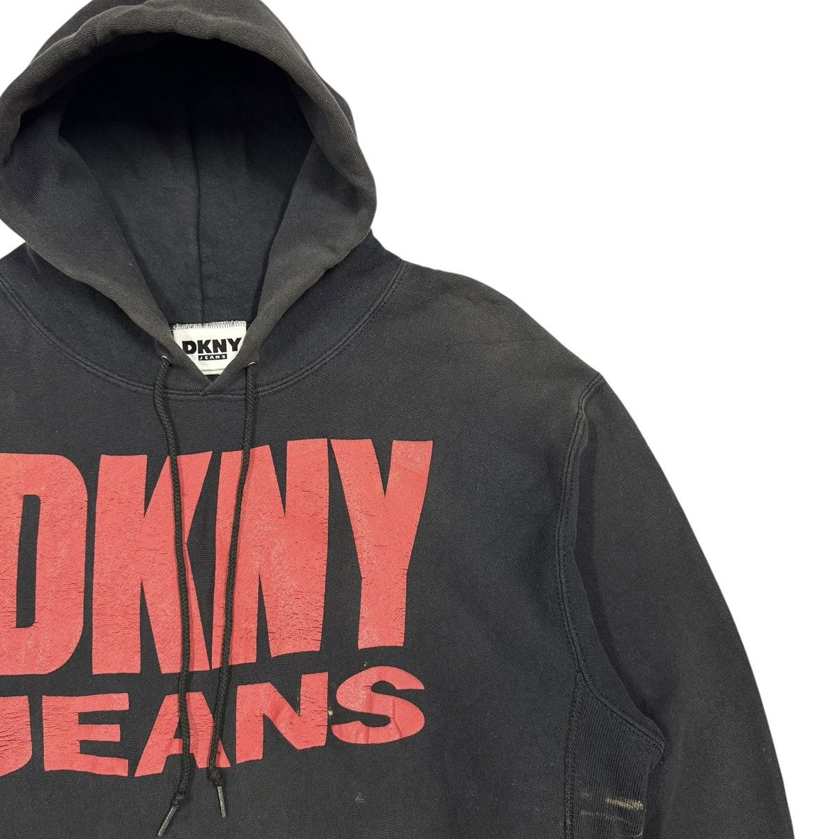 DKNY Vtg🔥90’s DKNY Jeans Reverse Weave Sunfaded Pullover Hoodies Size US L / EU 52-54 / 3 - 8 Thumbnail