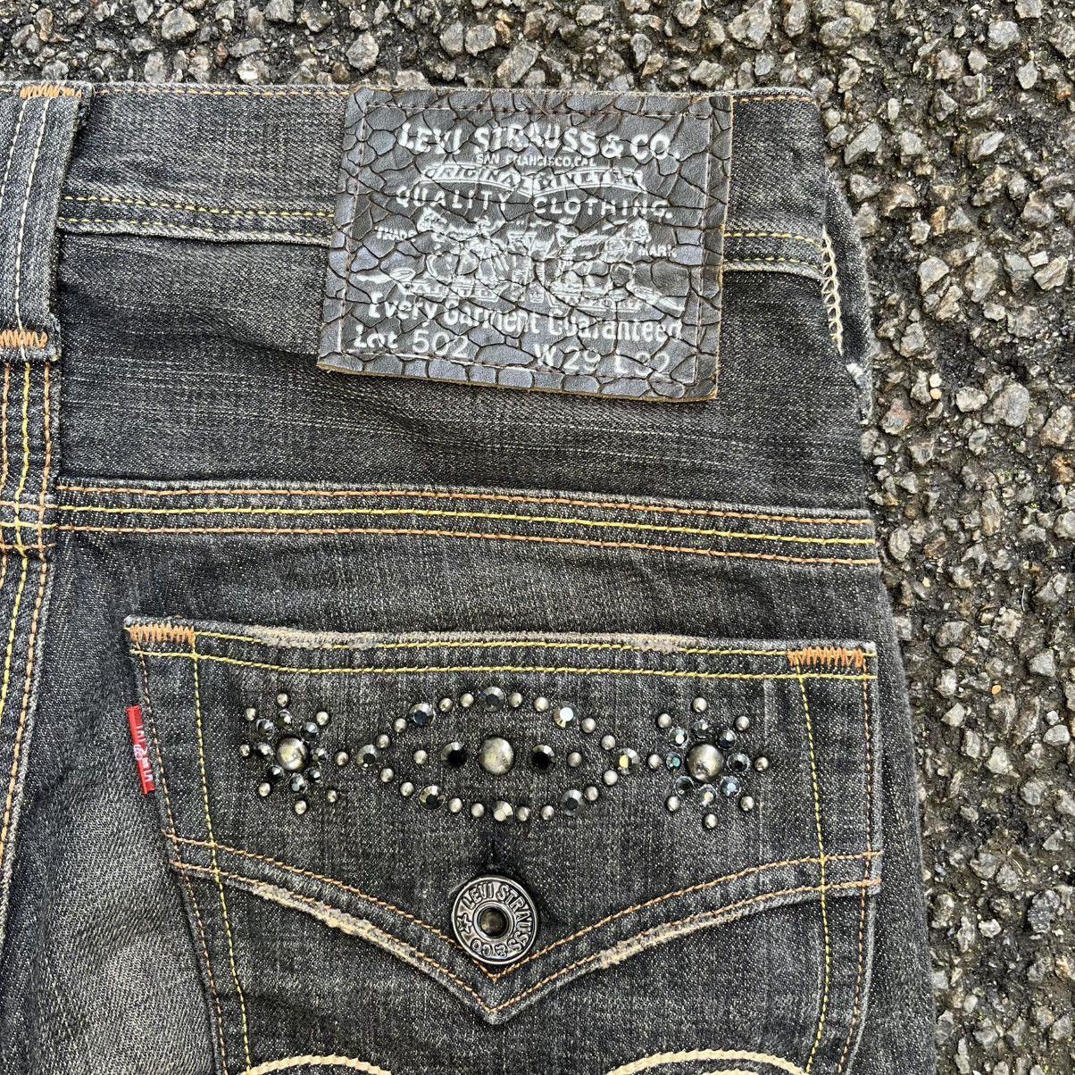 Hysteric Glamour Vintage Levis 502 Faded Black Stone Jeans Low Rise Denim Size US 29 - 13 Thumbnail
