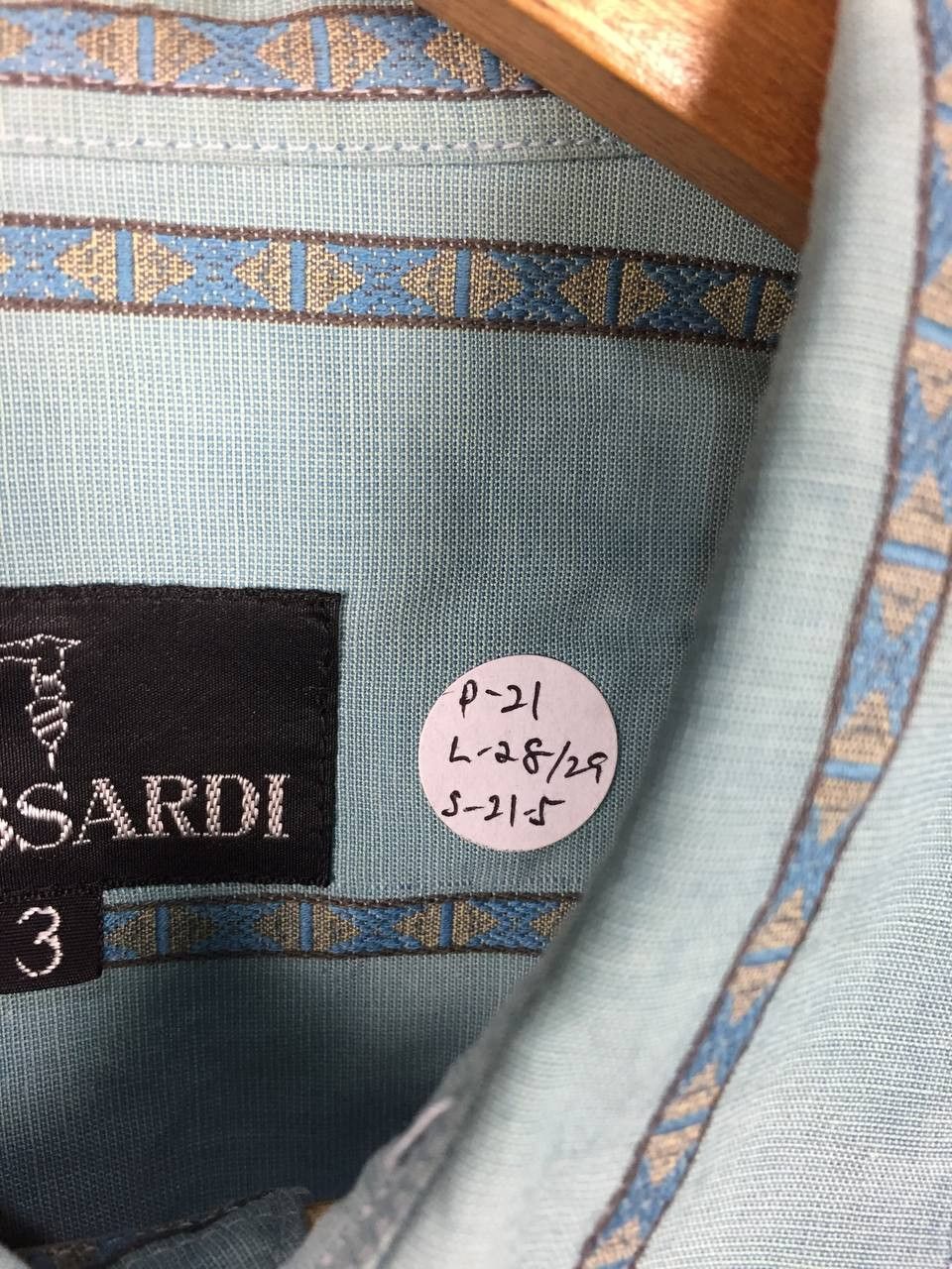Trussardi Vtg Trussardi Aztec Geometric Stripe Button Up Shirt Size 3 Size US L / EU 52-54 / 3 - 11 Thumbnail