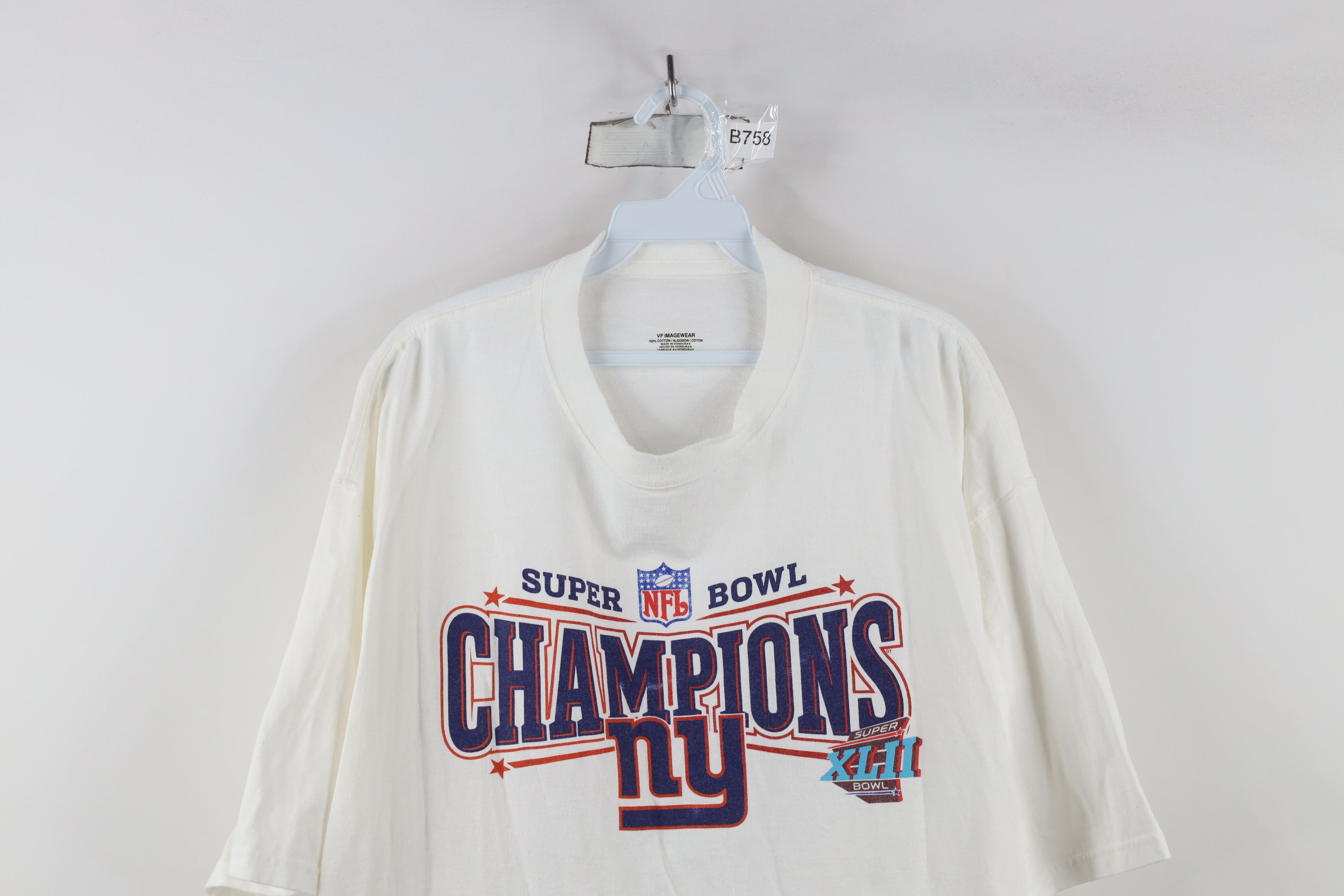 Vintage Vintage Super Bowl Champs New York Giants Football T-Shirt Size US XXL / EU 58 / 5 - 2 Thumbnail