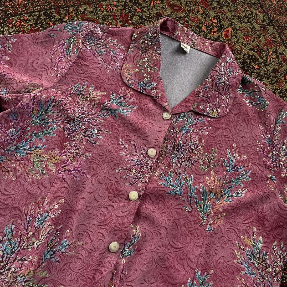 Seditionaries Japanese OPV Floral Silky Shirt Size US M / EU 48-50 / 2 - 1 Thumbnail