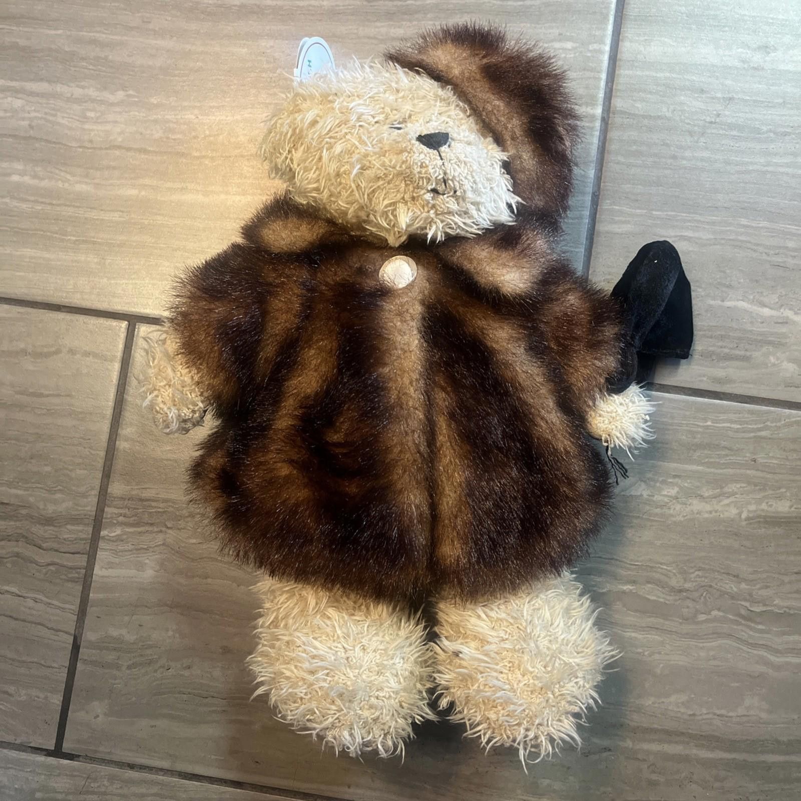 Other PLUSH 15" SHAGGY FANCY BEAR WITH FUR COAT HAT CHERISH PURSE Size ONE SIZE - 1 Thumbnail