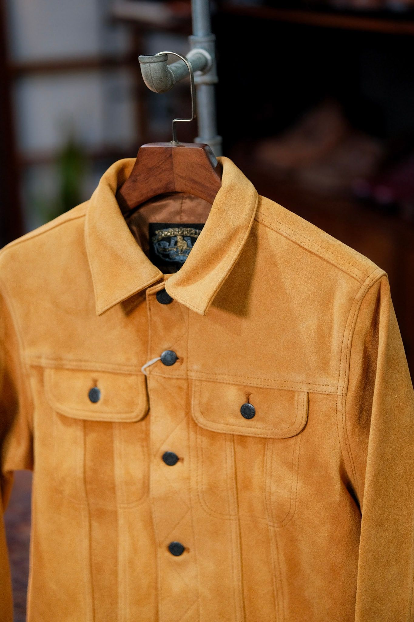 DOUBLE HELIX The Boxer Beige Suede Horsehide Leather Jacket Double Helix Size US M / EU 48-50 / 2 - 4 Thumbnail