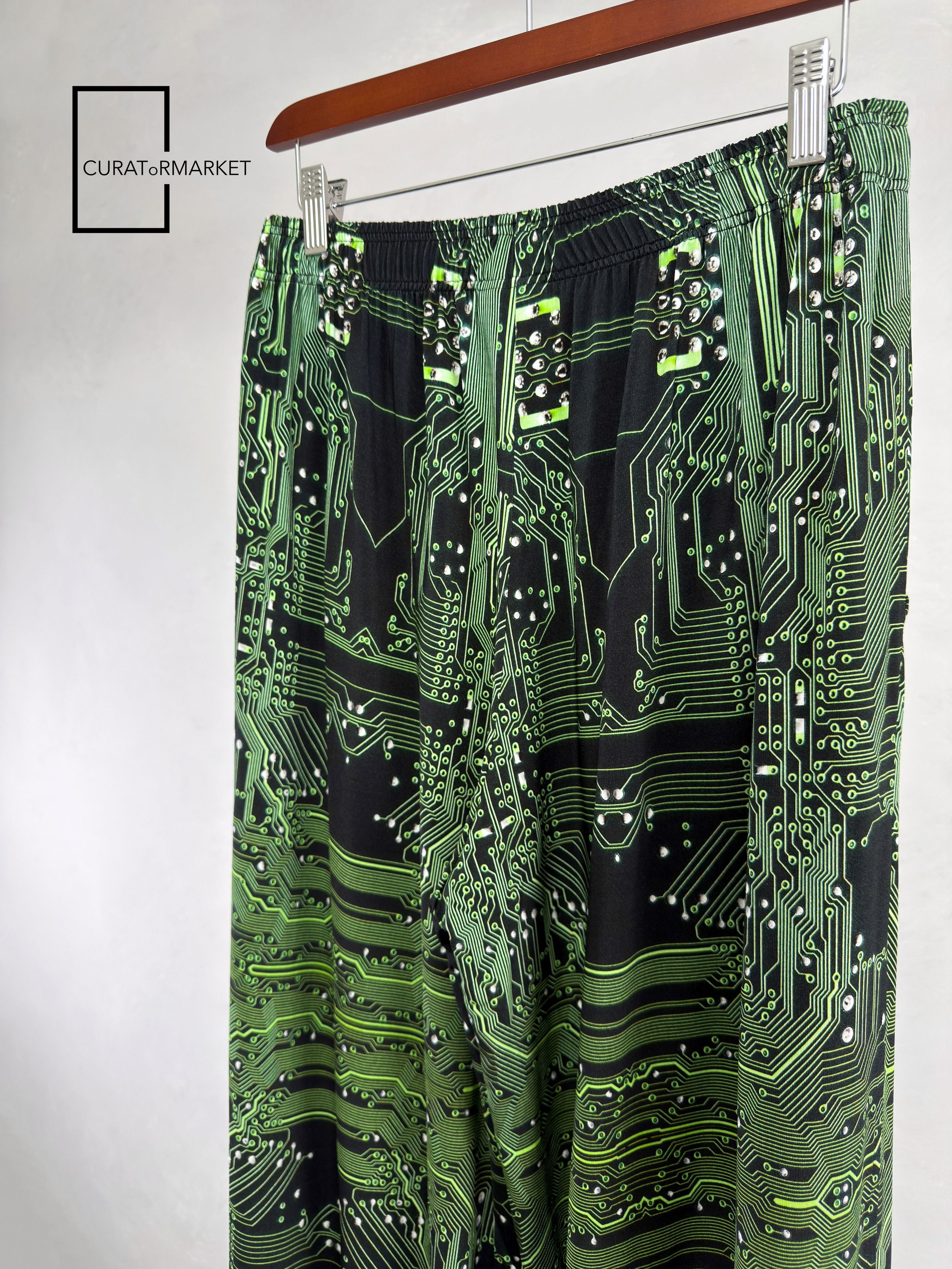 Vetements Small GRAIL Cyber Circuit Crypto Print Wide Leg Pants FW22 Size US 30 / EU 46 - 5 Thumbnail