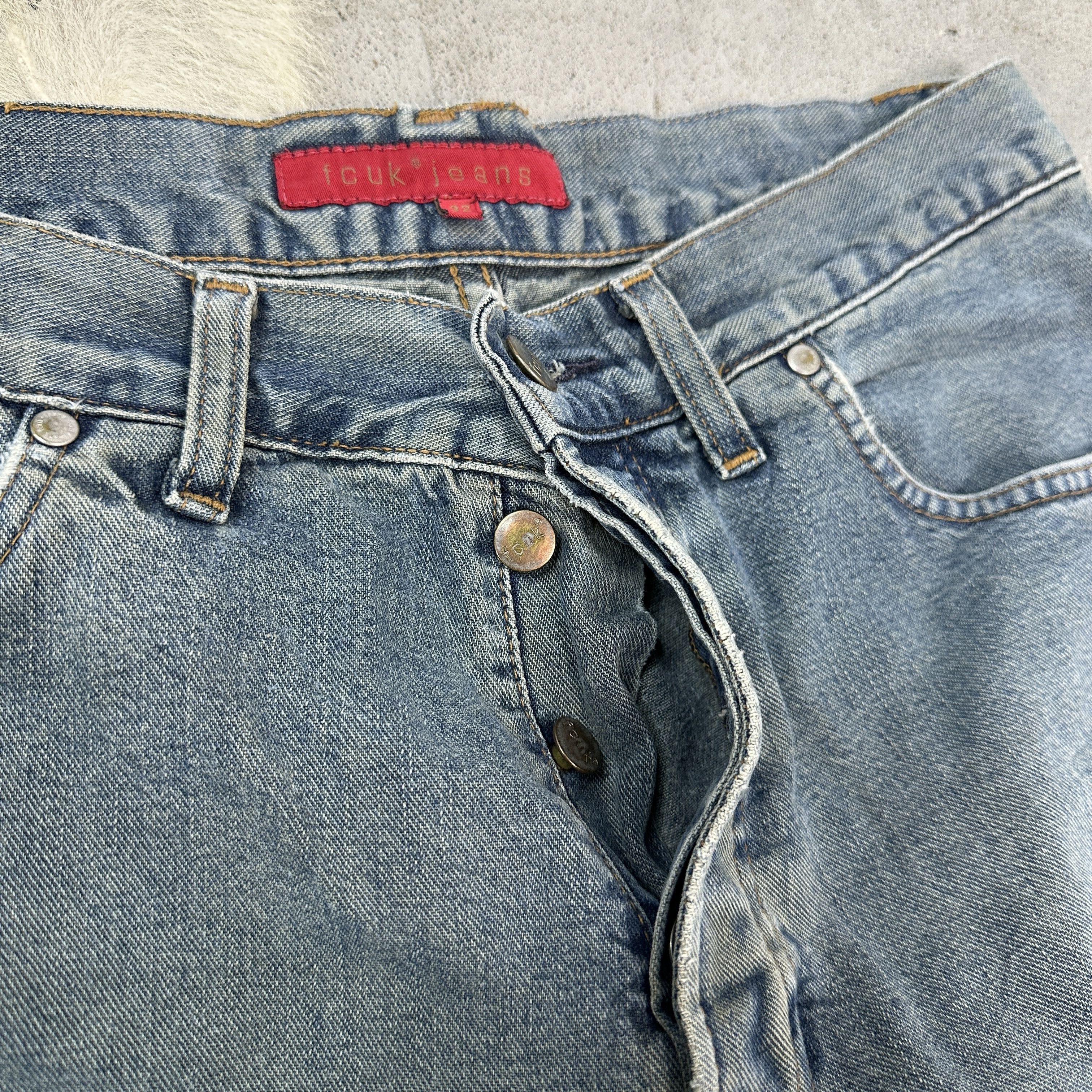 Vintage Vintage Denim Y2K Streetwear Baggy Hip-Hop FCUK Jeans Size US 32 / EU 48 - 4 Thumbnail