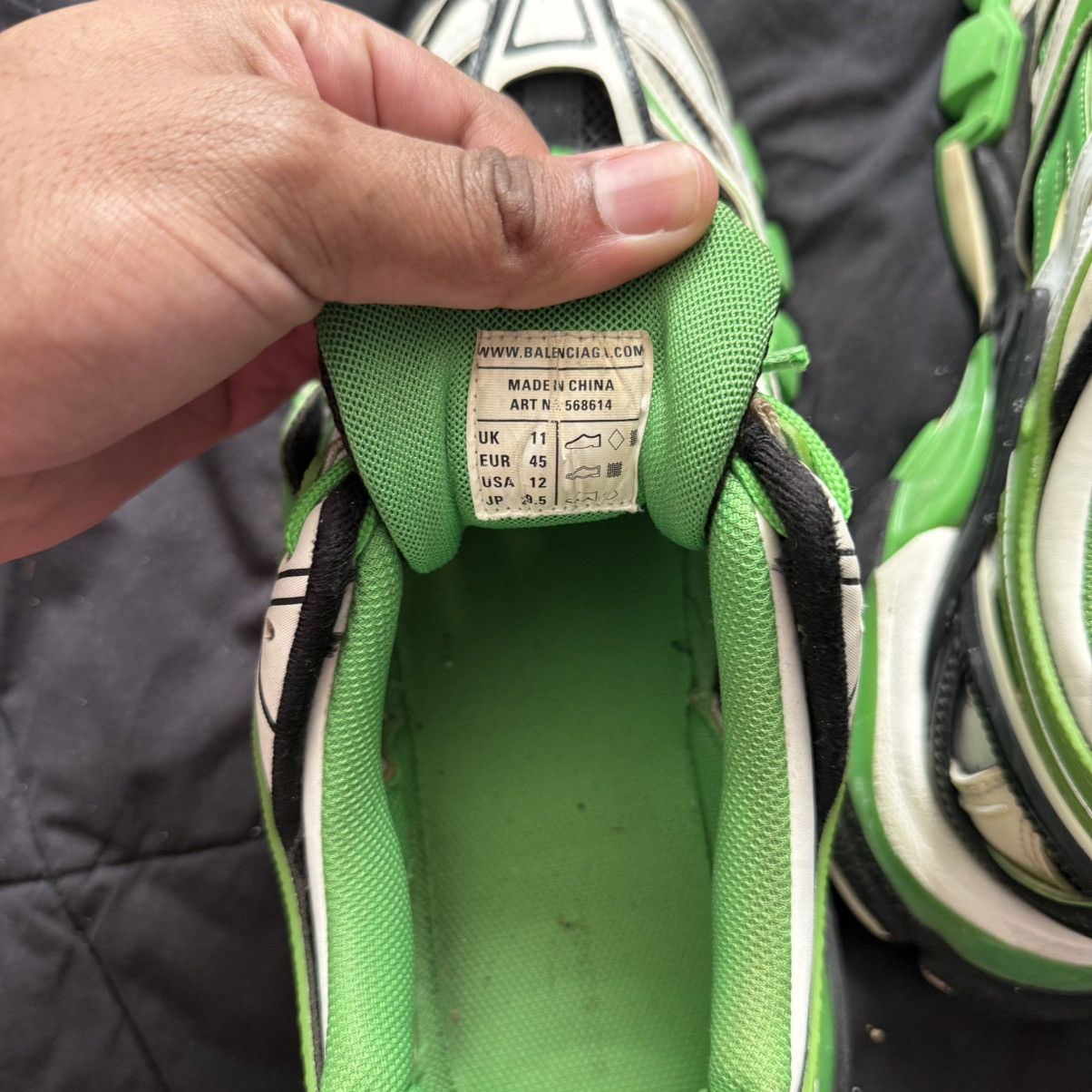 Balenciaga Balenciaga track 2.0 metallic green Size US 12 / EU 45 - 6 Thumbnail