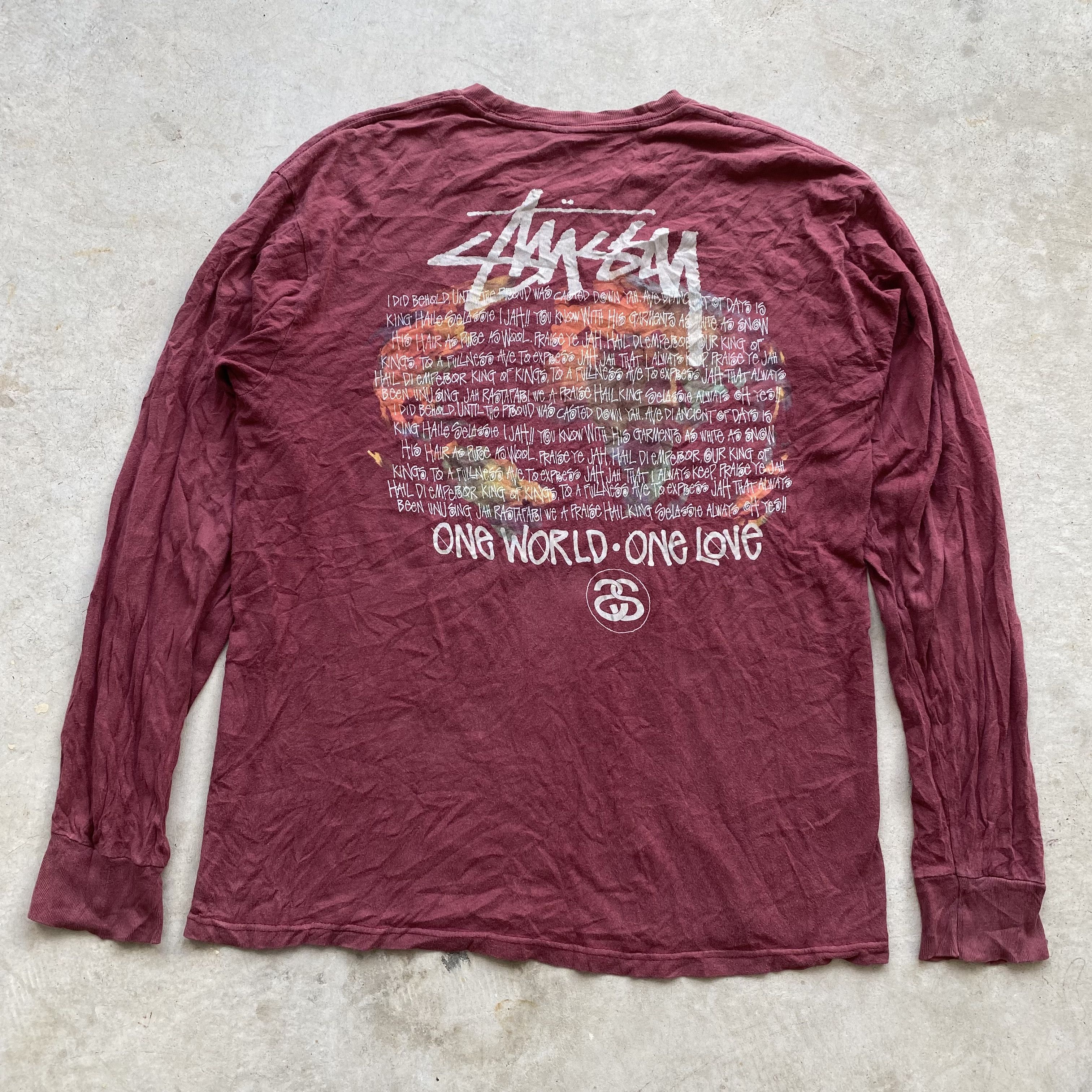 Tribal Streetwear Vintage Stussy One World One Love Long Sleeve T-Shirt Y2K Size US L / EU 52-54 / 3 - 1 Thumbnail