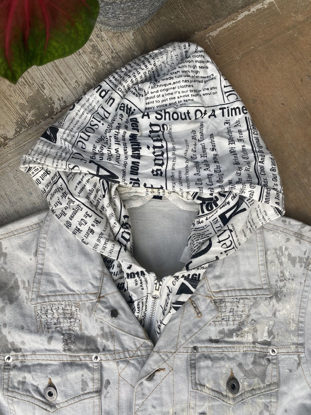 In The Attic Distressed In the Attic Homme Denim Jacket Size M / US 6-8 / IT 42-44 - 4 Thumbnail