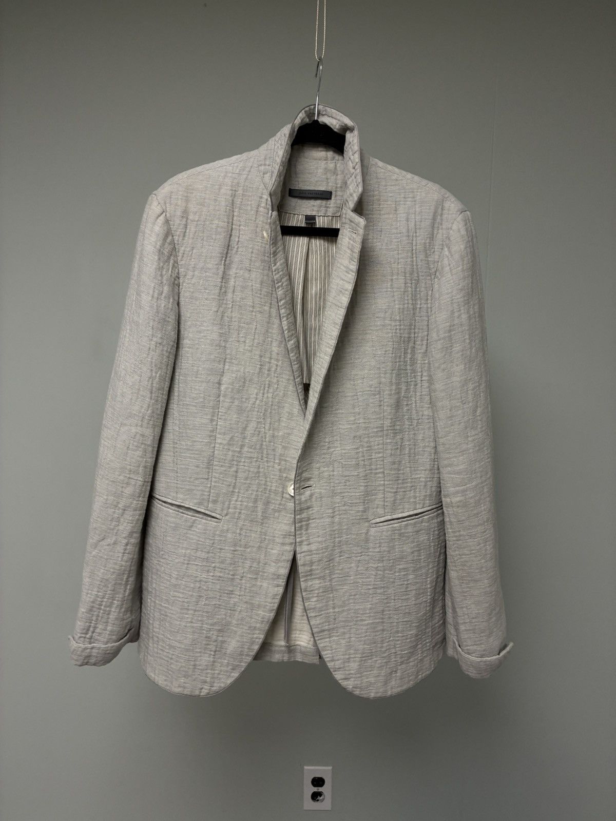 John Varvatos Crinkled Single-Button Jacket EU 50 USA 40 Size US M / EU 48-50 / 2 - 13 Thumbnail