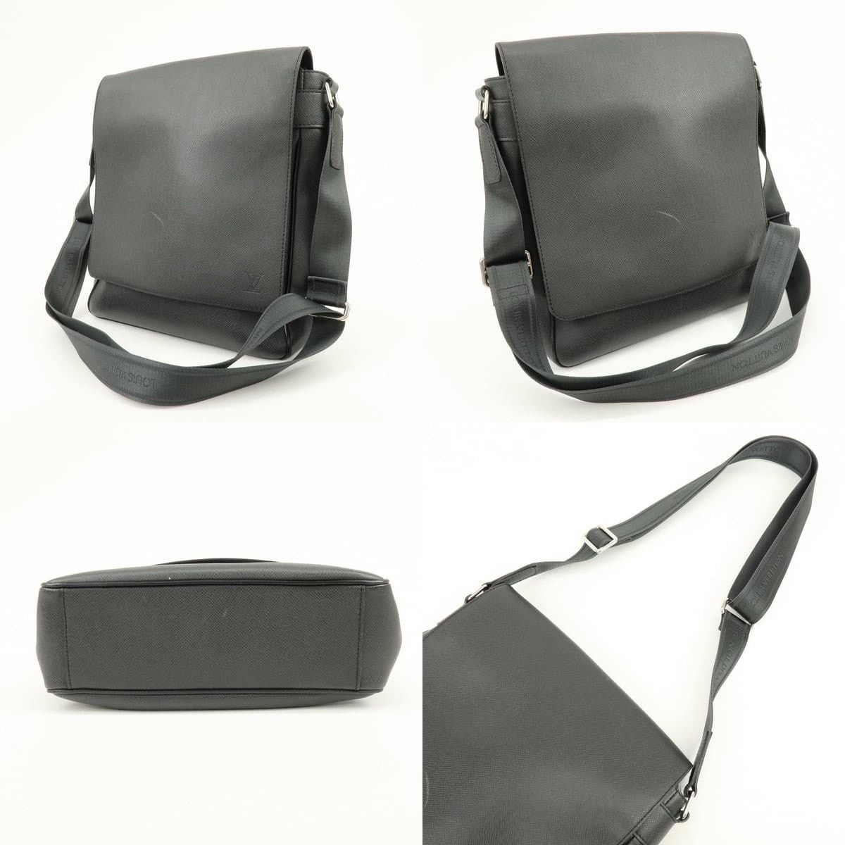 Louis Vuitton Louis Vuitton Taiga Leather Romain Messenger Bag Black Size ONE SIZE - 3 Thumbnail
