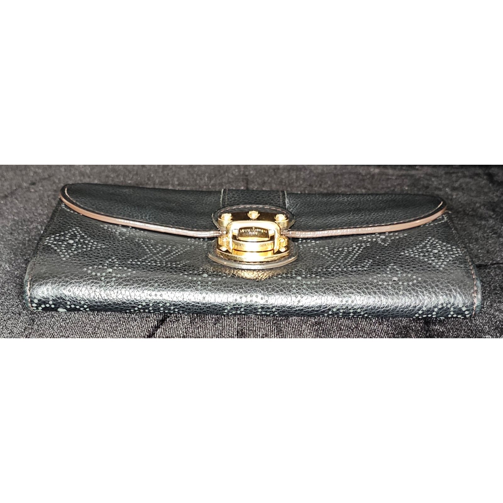 Louis Vuitton Louis Vuitton Mahina Amelia Black Gold Hardware Long Wallet Size ONE SIZE - 10 Thumbnail