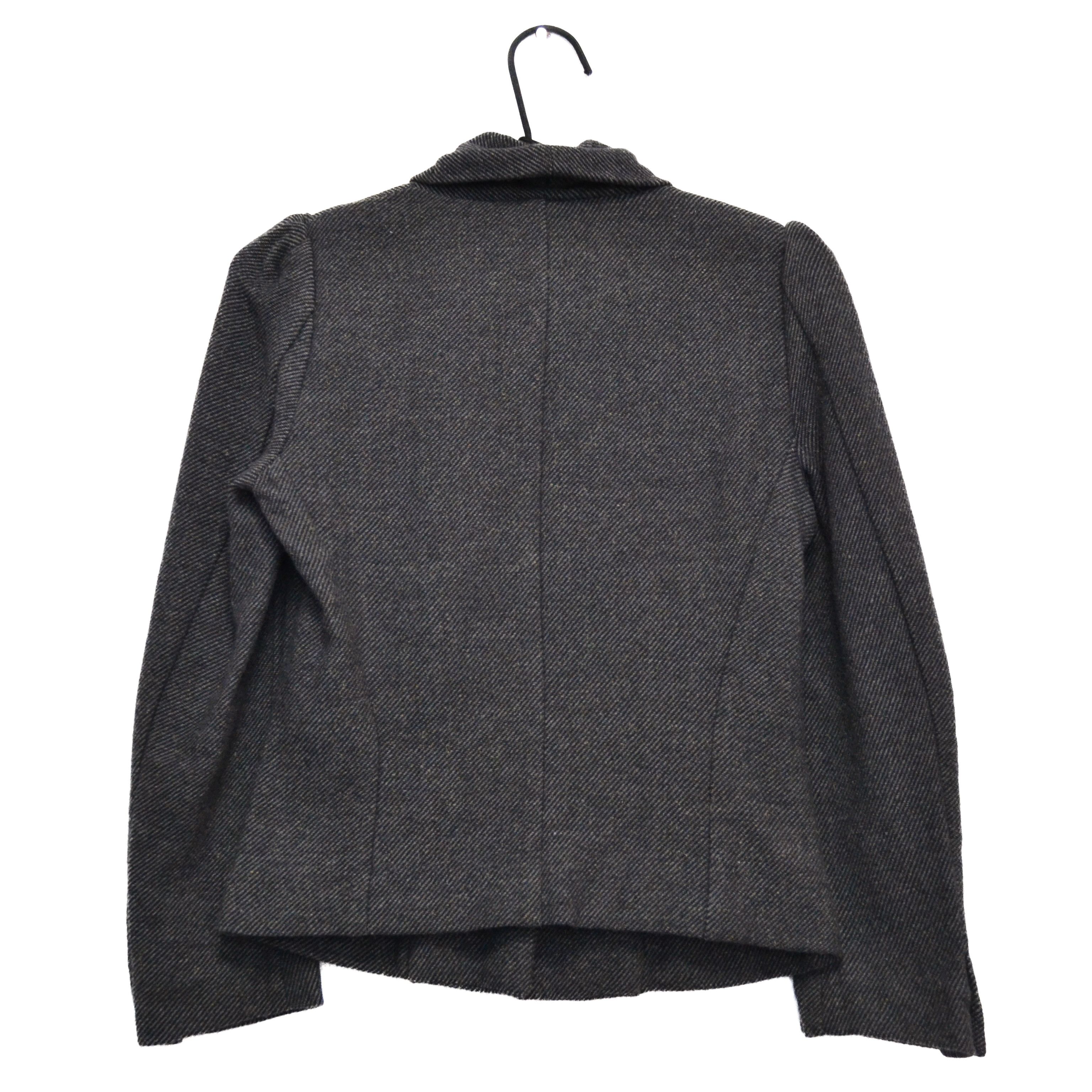 Isabel Marant Isabel Marant Étoile Wool Silk Acrylic Gray Blazer Jacket Size XS / US 0-2 / IT 36-38 - 8 Thumbnail