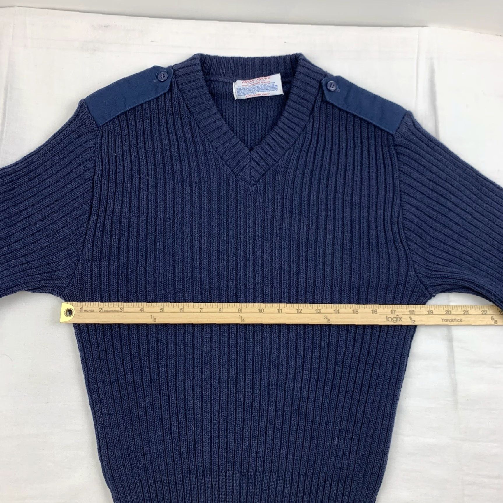 Vintage VINTAGE Iron Run Wool Sweater Adult Medium Blue 80s Military Mens Pullover Size US M / EU 48-50 / 2 - 7 Thumbnail