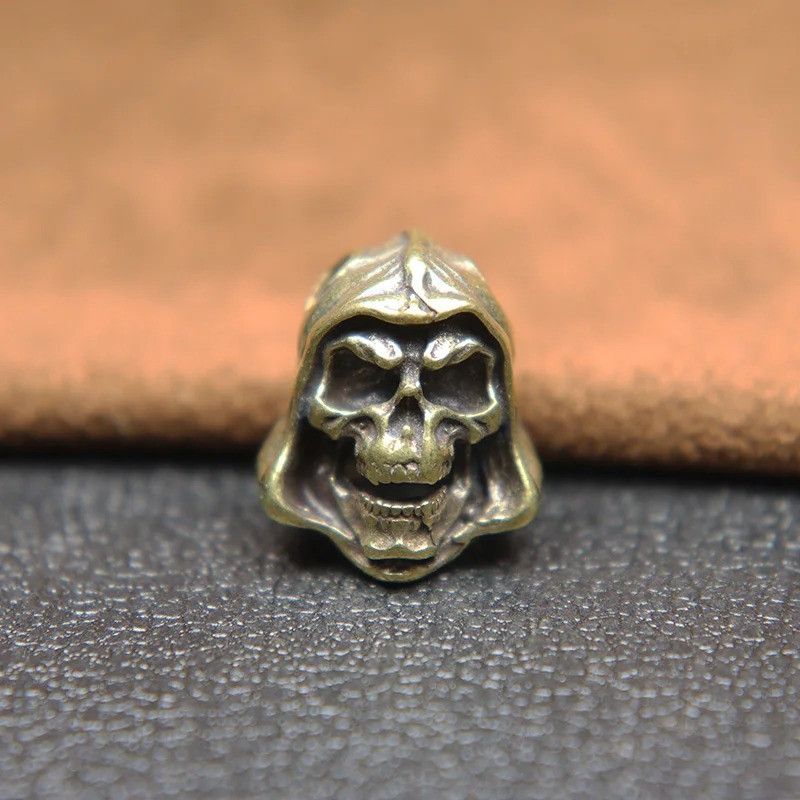 Handmade 3Pcs Grim Reaper Skull Knife Beads Paracord Bead Zipper Size ONE SIZE - 6 Thumbnail