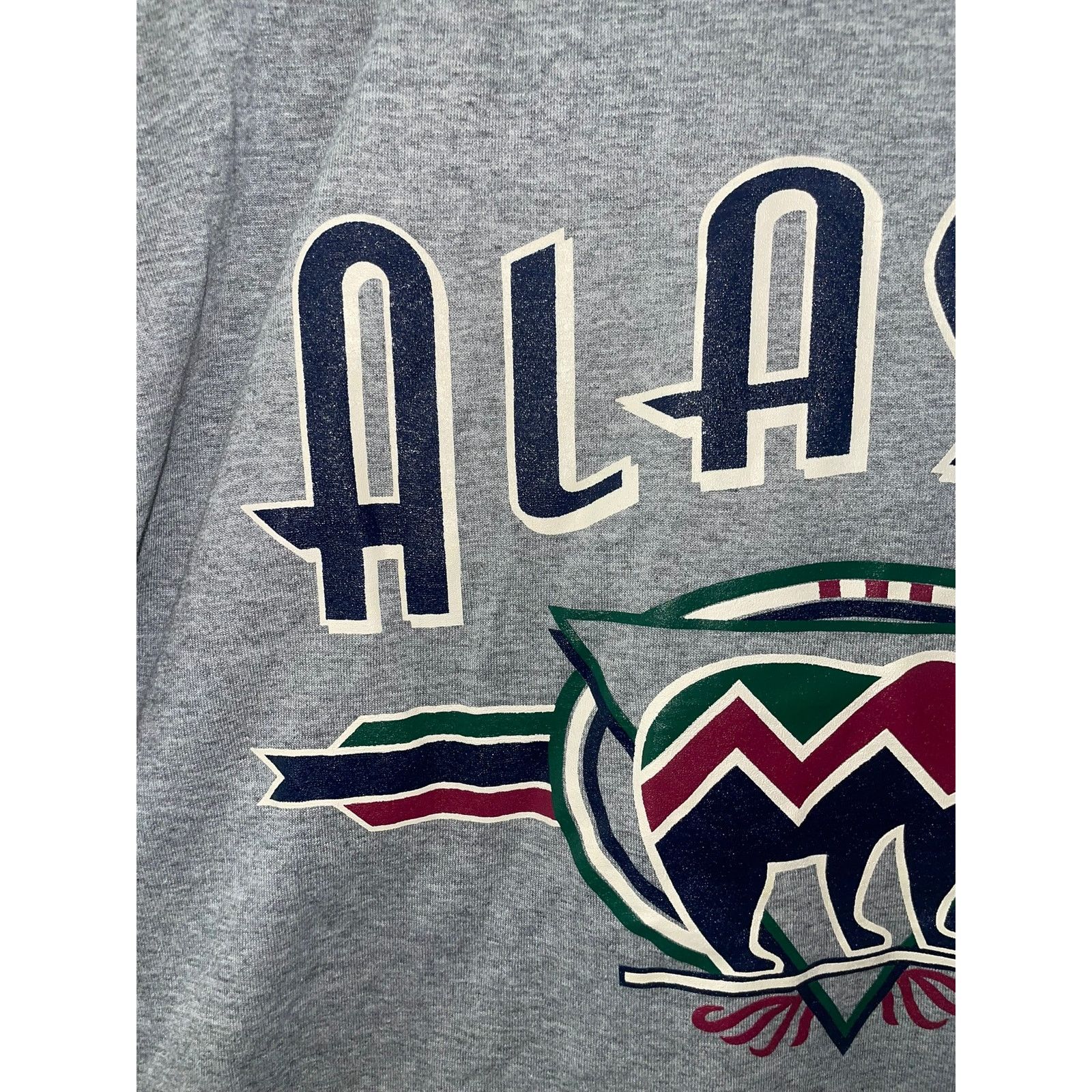 Jerzees Vintage Alaska Shirt Bear Gray Graphic Tee VTG 1990s 90s L Size US L / EU 52-54 / 3 - 2 Thumbnail
