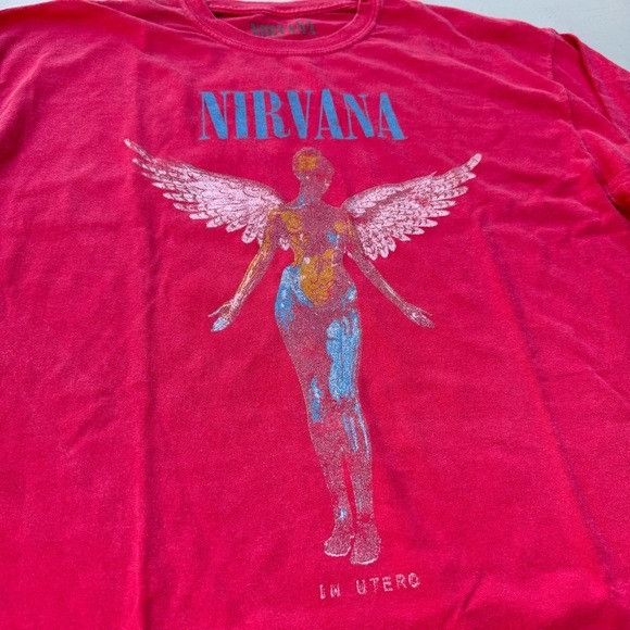 Nirvana NEW NIRVANA IN UTERO RED LONG SLEEVE T-SHIRT Size US L / EU 52-54 / 3 - 2 Thumbnail