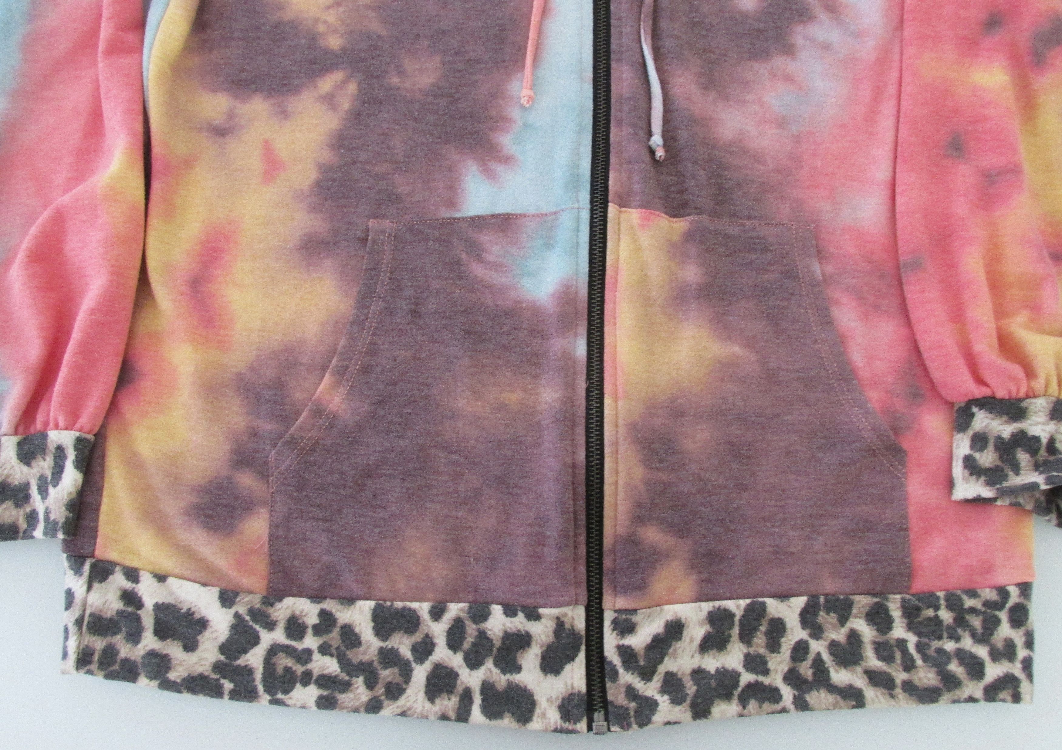 Other Vanilla Bay Women's Full Zip Tie-Dye Hoodie Sweatshirt Size M / US 6-8 / IT 42-44 - 4 Thumbnail