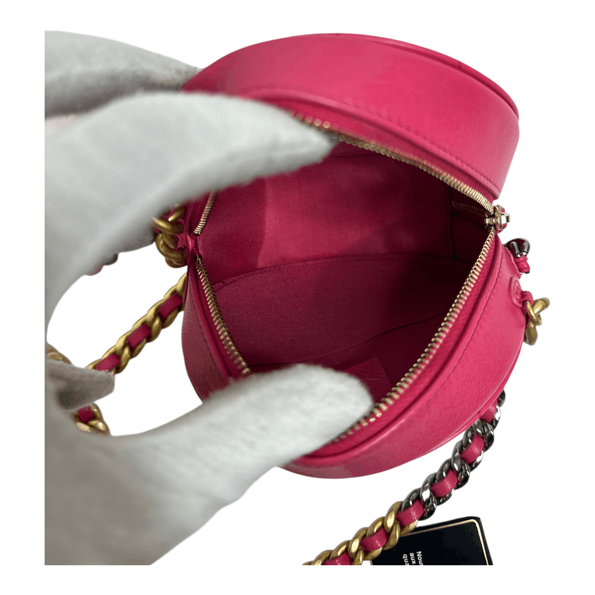 Chanel Chanel Pink Lambskin 19 Round Clutch With Chain Size ONE SIZE - 7 Thumbnail