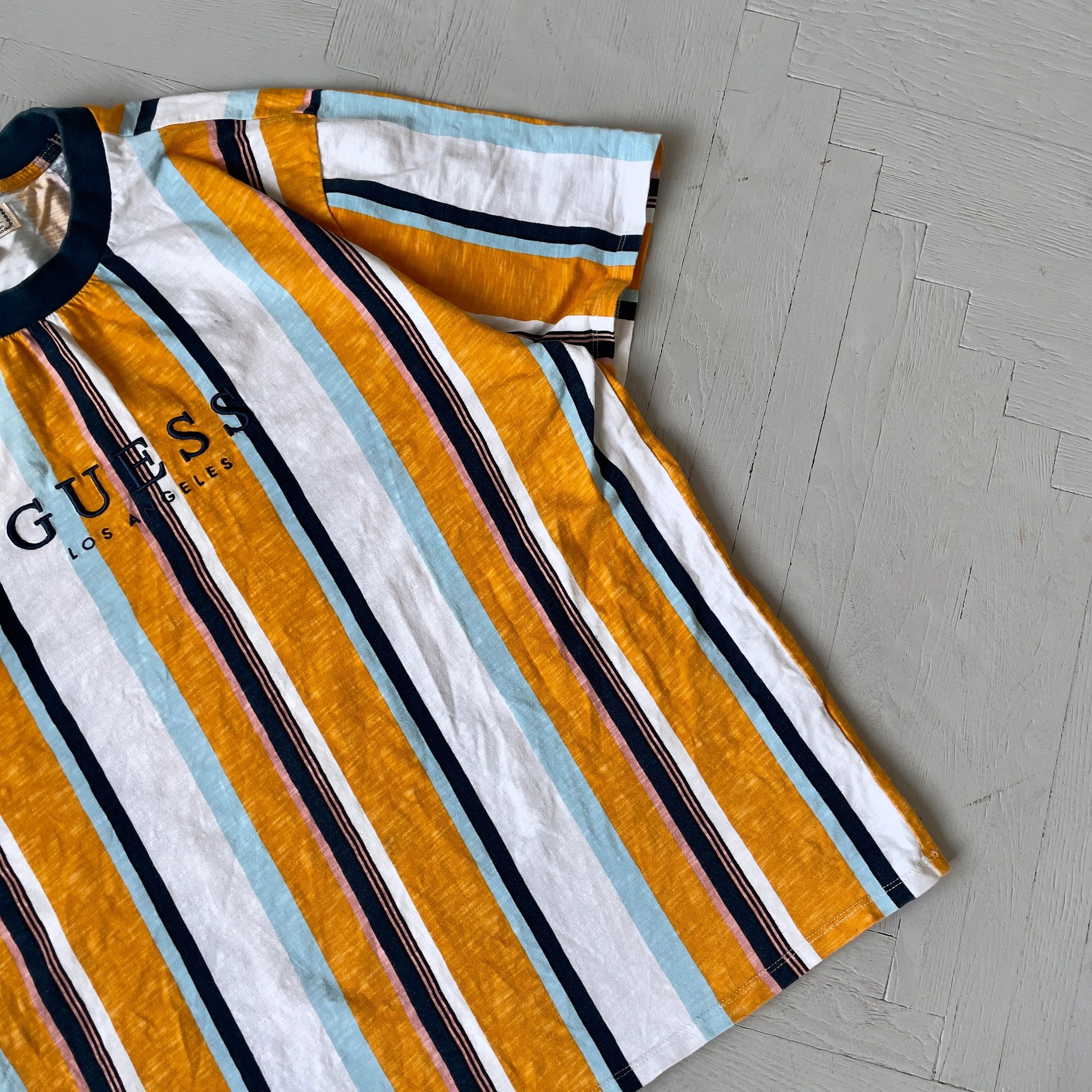 Guess Vintage Guess Striped Oversized Tee Shirt Size US XL / EU 56 / 4 - 2 Thumbnail