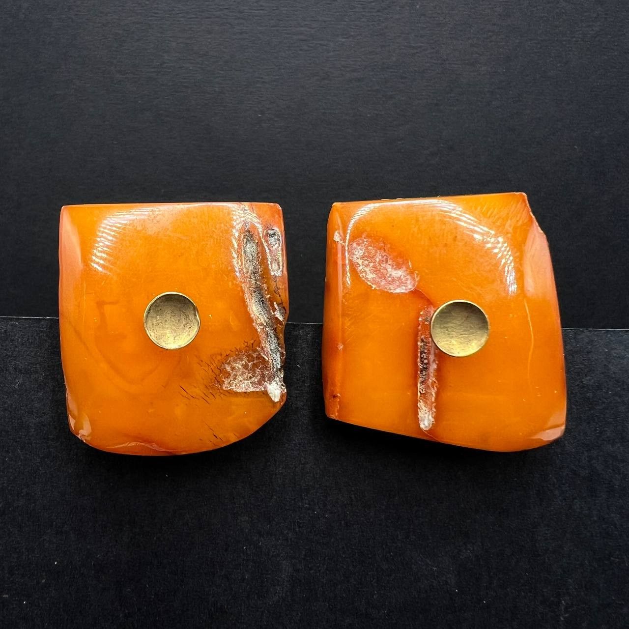 Vintage 1970s Vintage Soviet Baltic Amber Cufflinks & Pendant Set Size ONE SIZE - 4 Thumbnail
