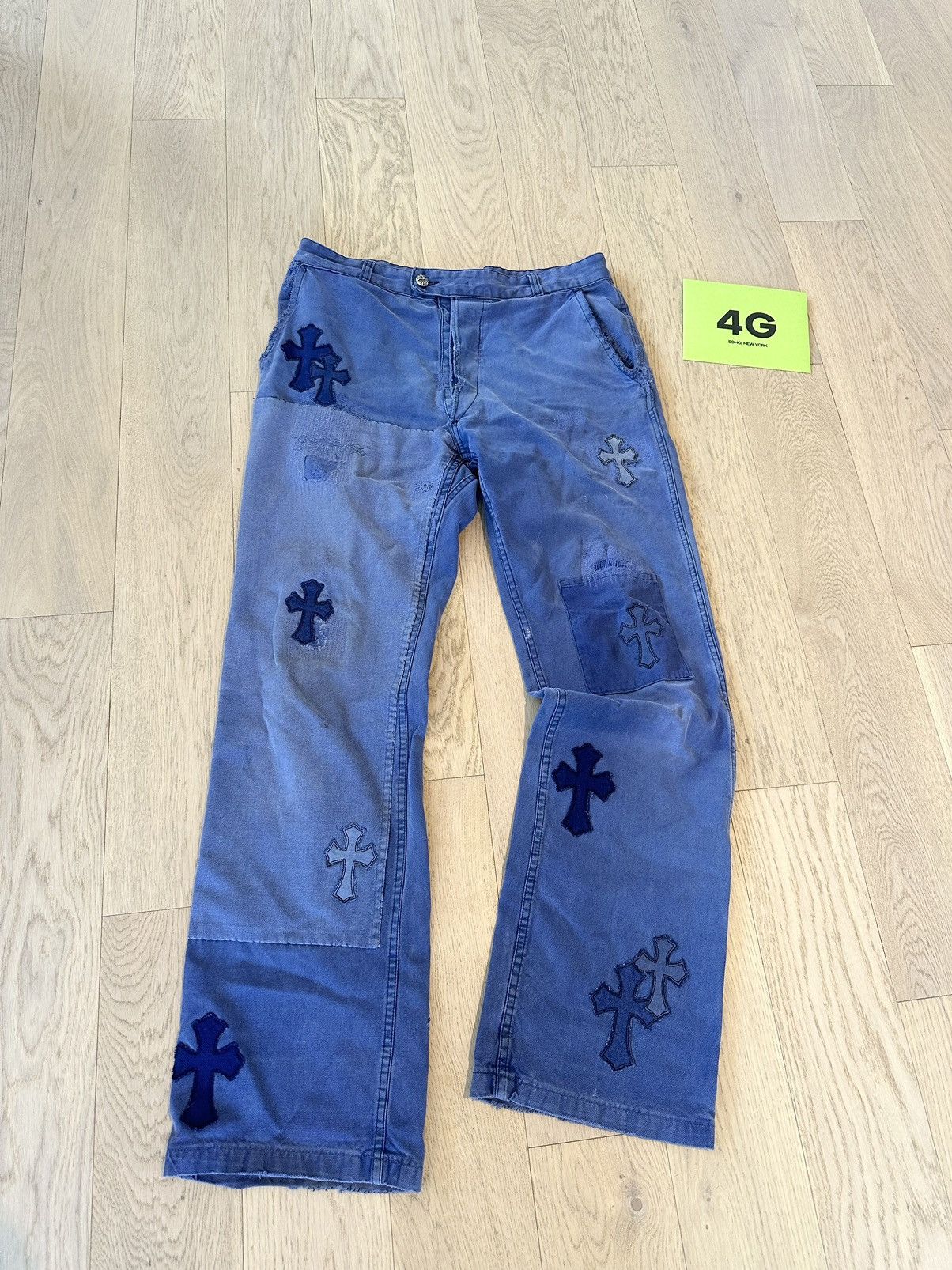 Chrome Hearts Chrome Hearts FRENCH Cross Patch Jeans 31 32 33 Size US 31 - 4 Thumbnail