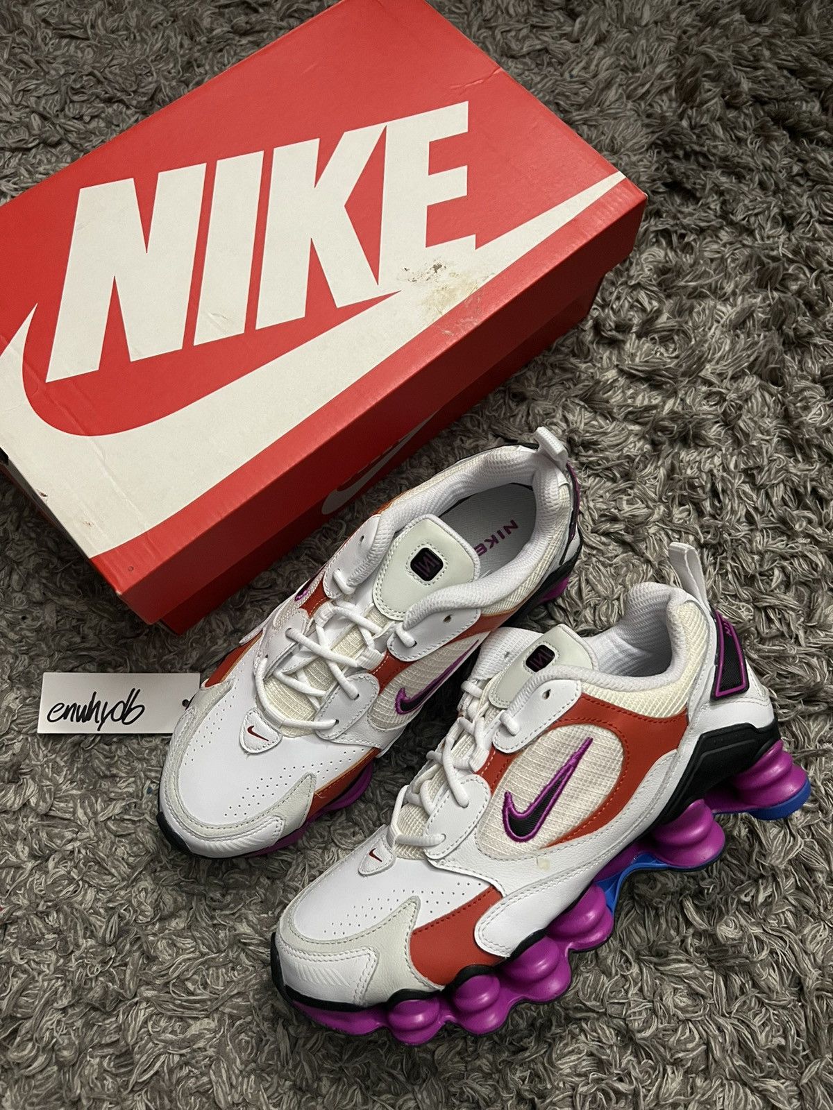 Nike Women Nike Shox TL Nova - white/black-hyper violet Size US 5.5 / EU 38 - 1 Thumbnail