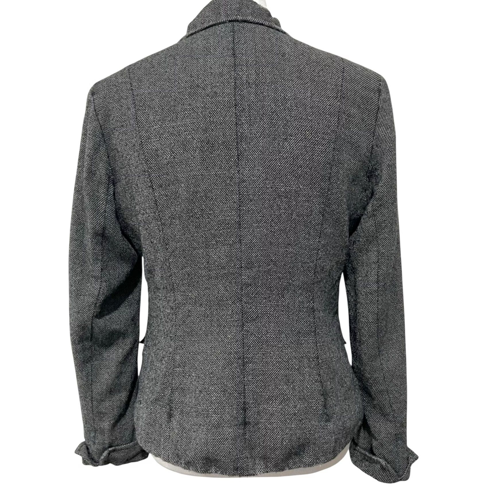 Vintage Lafayette 148 New York Wool Textured Tweed Blazer Sz 12 Stretch Career Luxury Blazer Women Wool Textured Tweed Blazer Gray 12 Size XL / US 12-14 / IT 48-50 - 5 Thumbnail