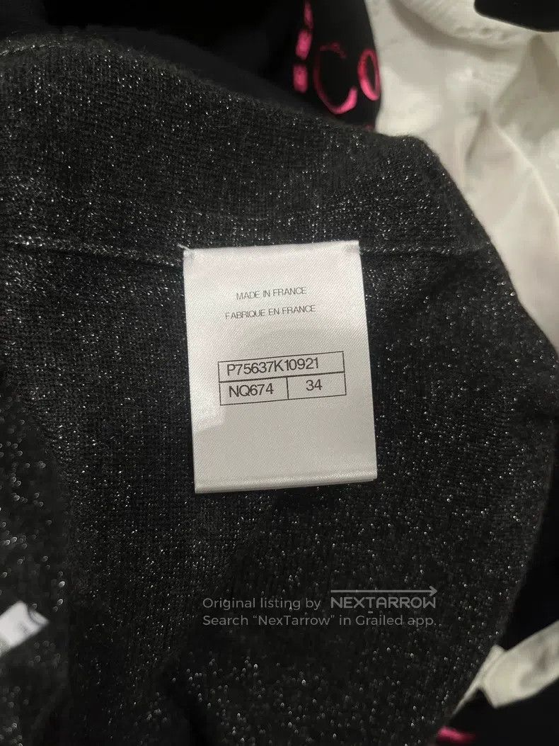 Chanel Chanel 23B black and gray large V-neck dress Size XXS / US 00 / IT 34 - 5 Thumbnail