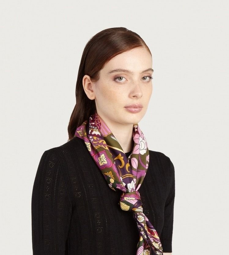 Salvatore Ferragamo o1s1rm1024 Size: 90x90 Cm / Scarf in Multicolor Size ONE SIZE - 3 Thumbnail