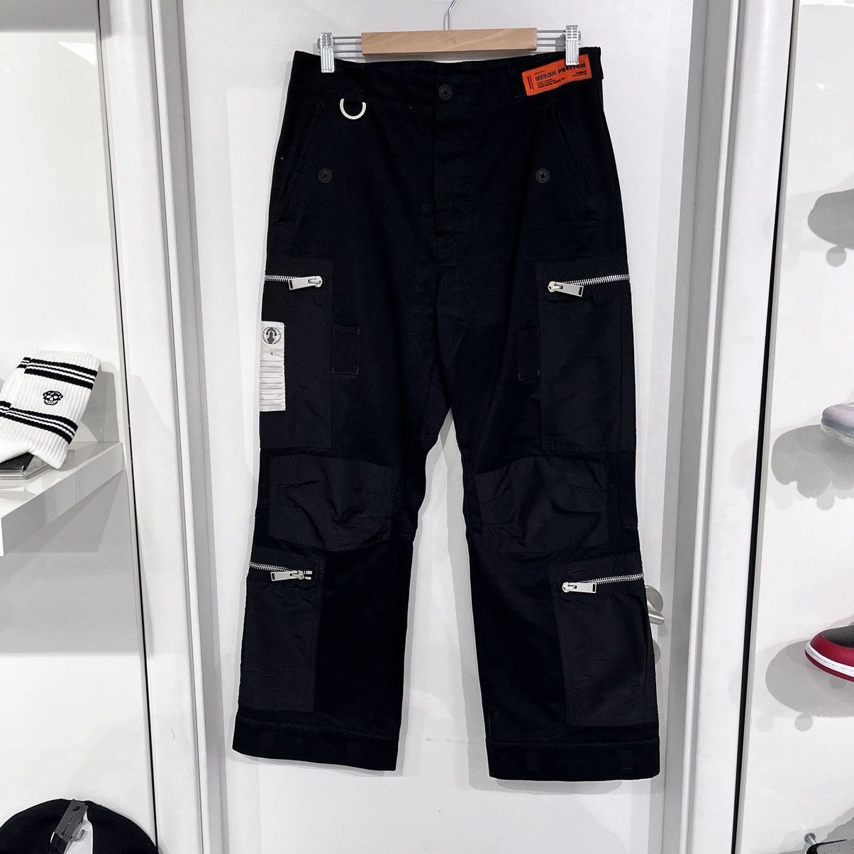 image of Heron Preston Cargo Pants Black, Men's (Size 34)