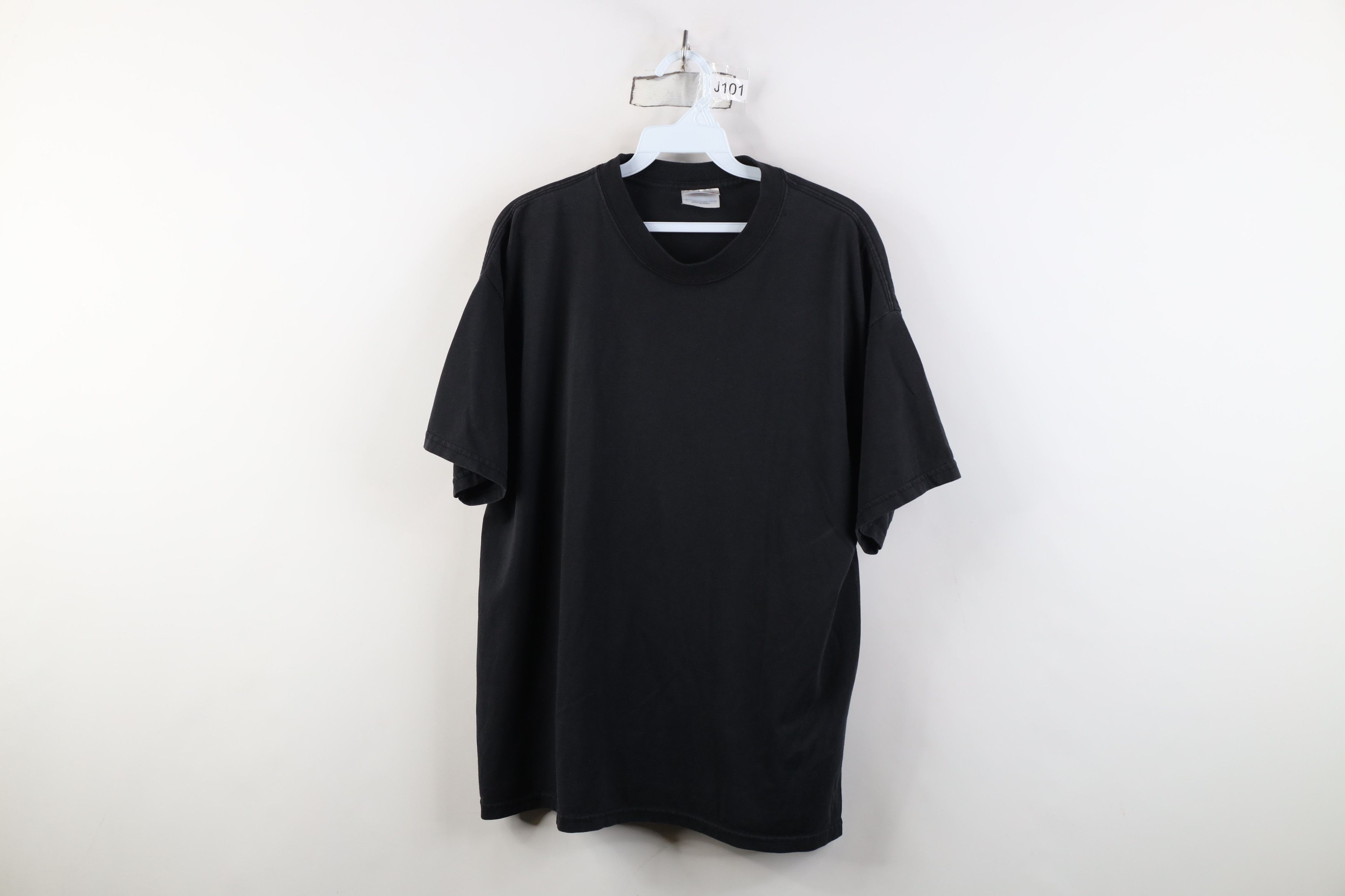 Vintage 90s Y2K Hanes Heavyweight Short Sleeve T-Shirt Black