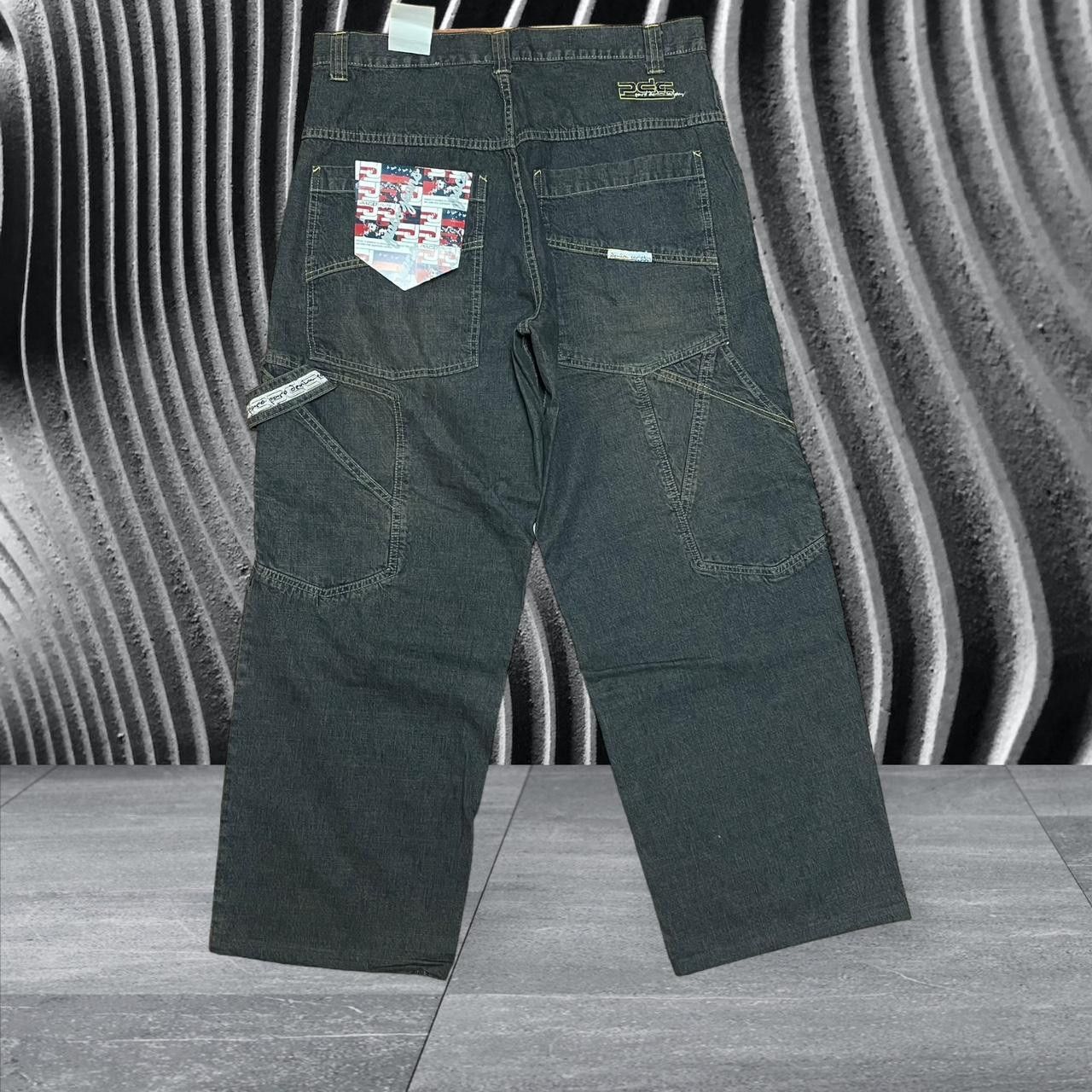 image of Jnco x Vintage Y2K Black Paco Baggy Wide Leg Carpenter Jeans, Men's (Size 36)