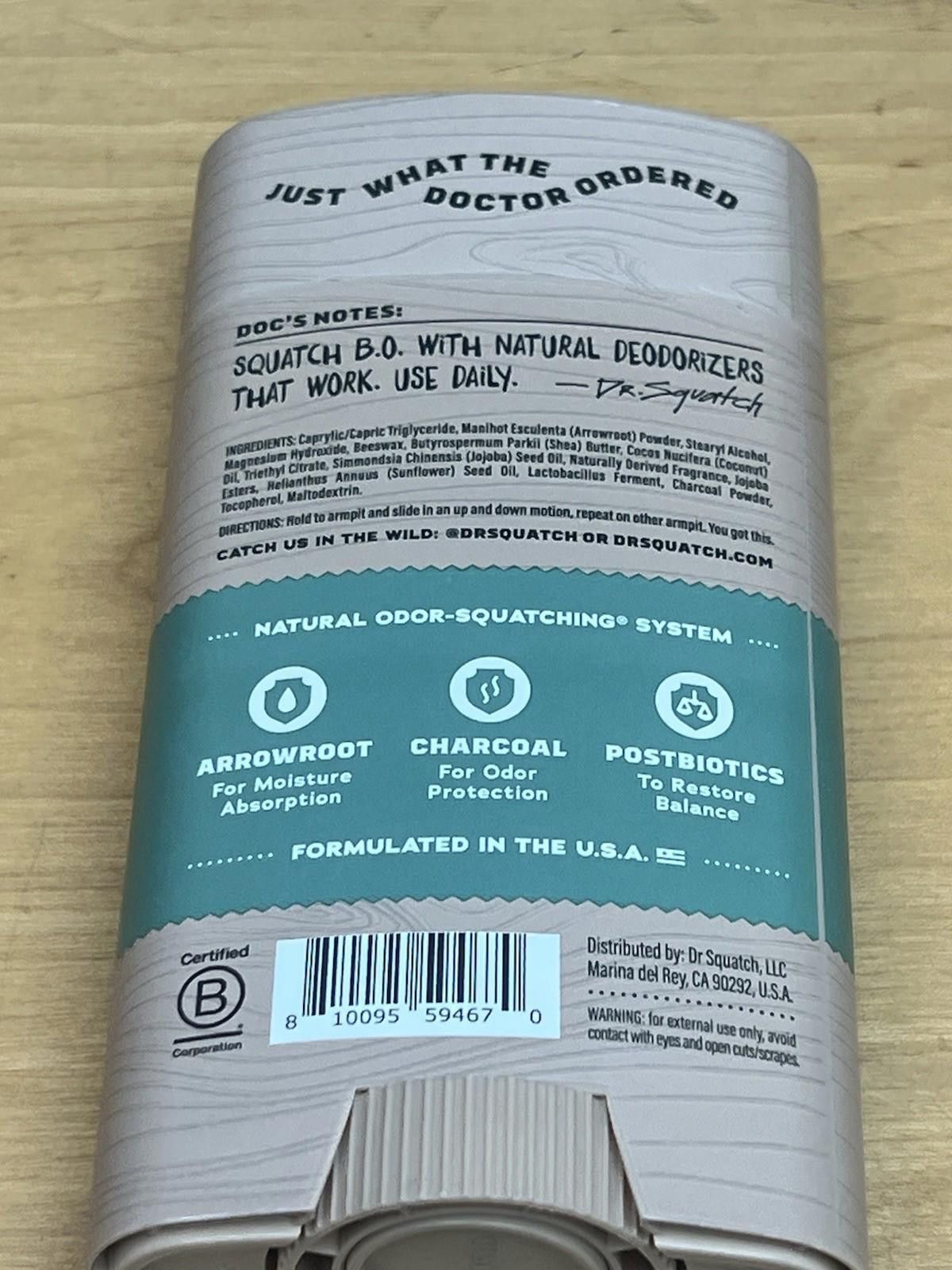 Other DR. SQUATCH Men's Natural Deodorant - Rainforest Rapids Size ONE SIZE - 6 Thumbnail