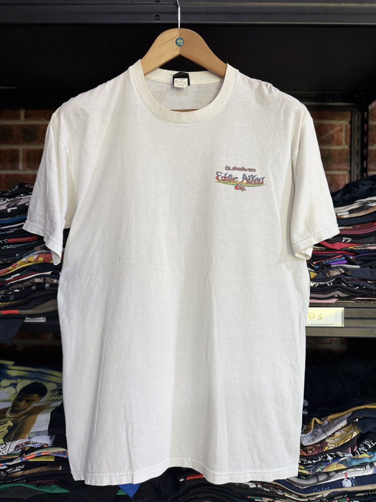 Quiksilver Vintage 90s The Quiksilver Eddie Aikau Surface Faded Tee Size US M / EU 48-50 / 2 - 8 Thumbnail