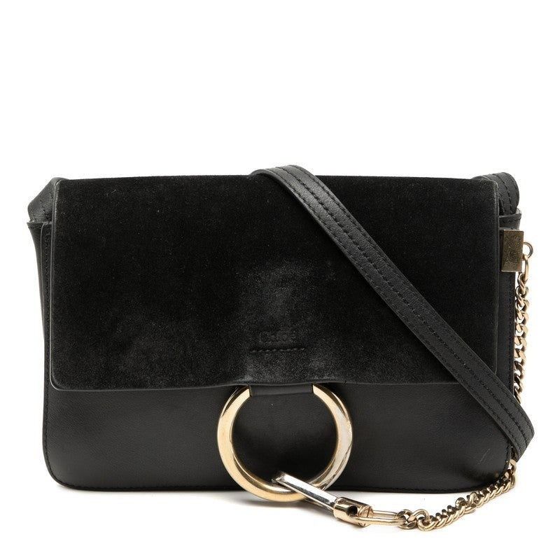 Chloe Chloe Suede Leather Faye Shoulder Bag Black Size ONE SIZE - 1 Thumbnail