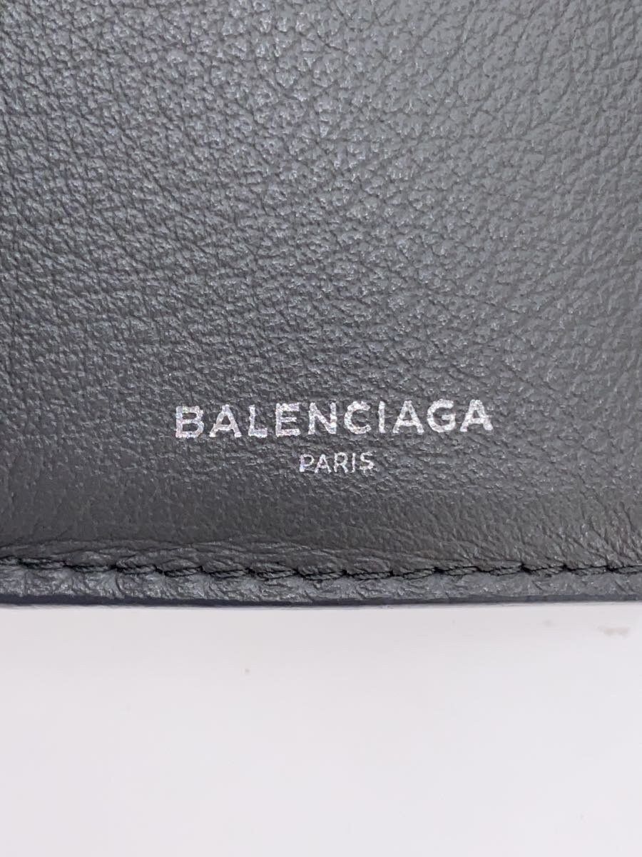 Balenciaga Balenciaga Leather Tri-Fold Wallet Grey Size ONE SIZE - 3 Thumbnail