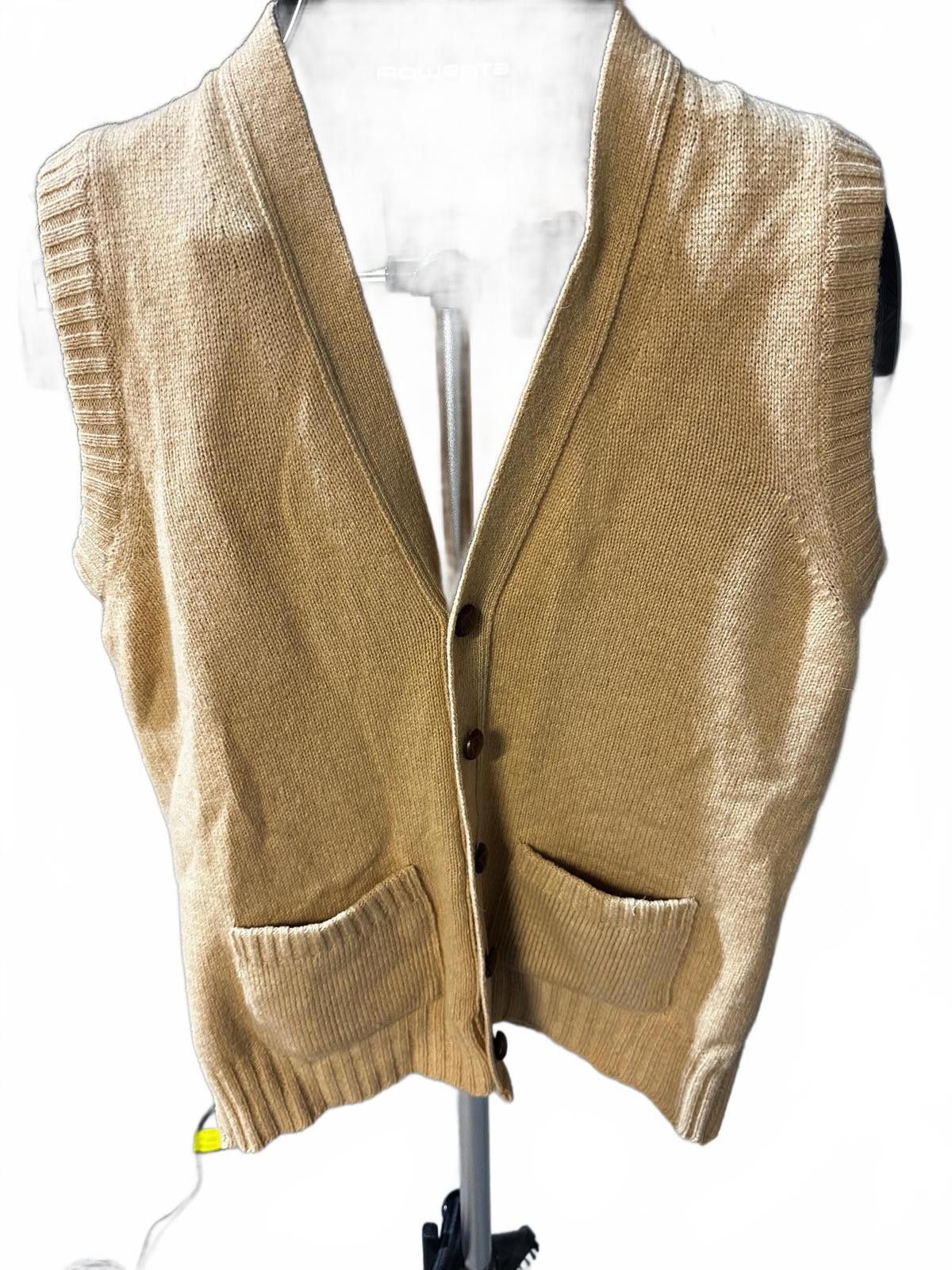 L.L. Bean Vintage L.L. Bean Camel Hair & Lambswool Sweater Vest USA Size US M / EU 48-50 / 2 - 1 Thumbnail