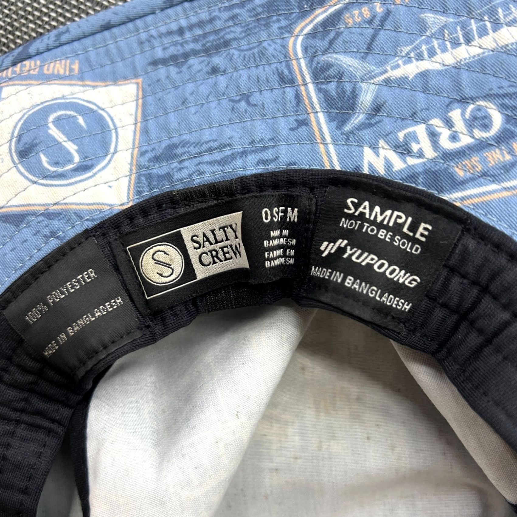 Vintage Salty Crew Yupoong Boonie Hat Cap One Size Blue Sea OSFA Unisex Adults Hat Size ONE SIZE - 5 Thumbnail