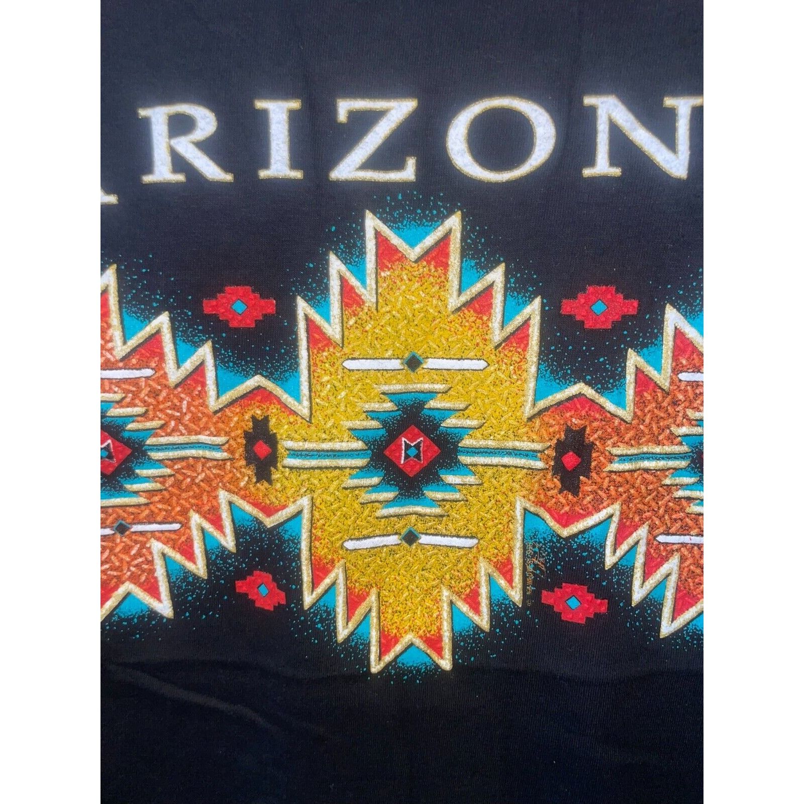 Vintage Vintage Arizona Shirt Western Tribal Graphic Black Large Tee Size US L / EU 52-54 / 3 - 2 Thumbnail